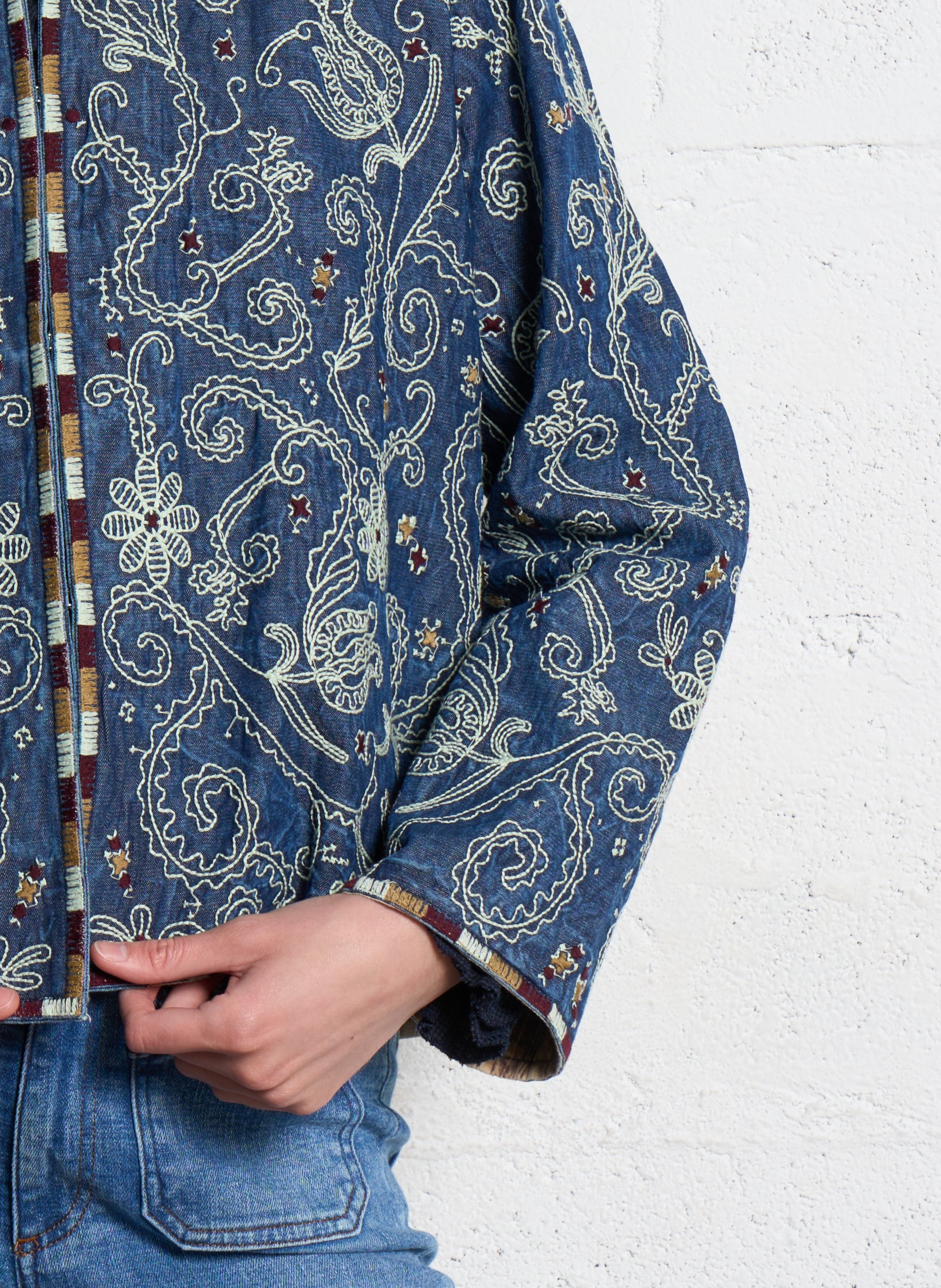 Round-neck cotton jacket MAISON HOTEL Blue