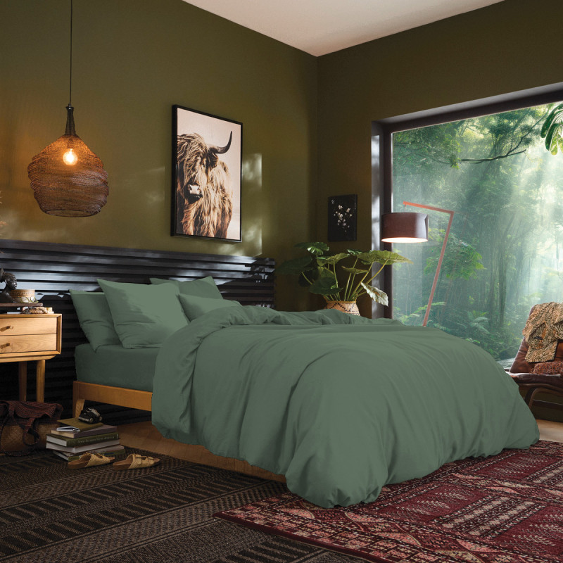 Duvet cover 240 x 220 cm "premium" for a double bed COTON PUR Green