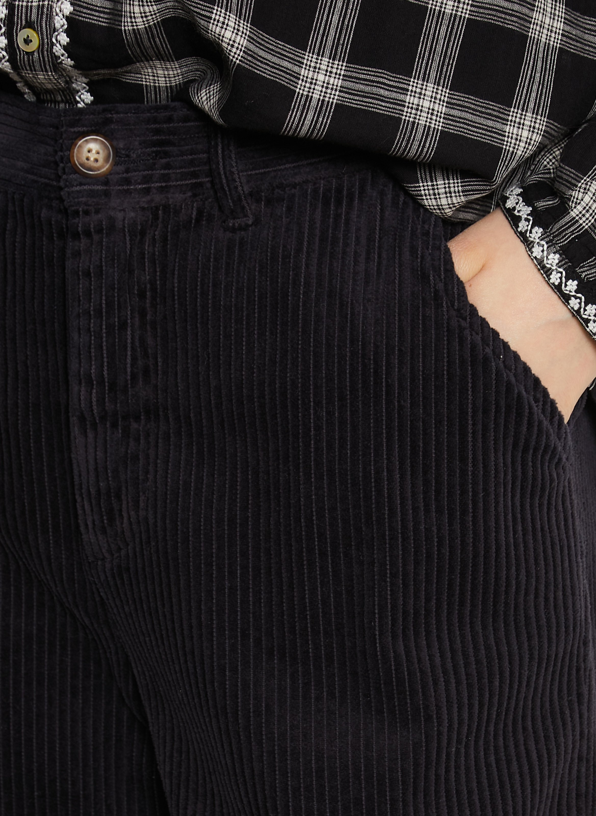 Cord-Hose - gerade geschnitten EMILE ET IDA Schwarz