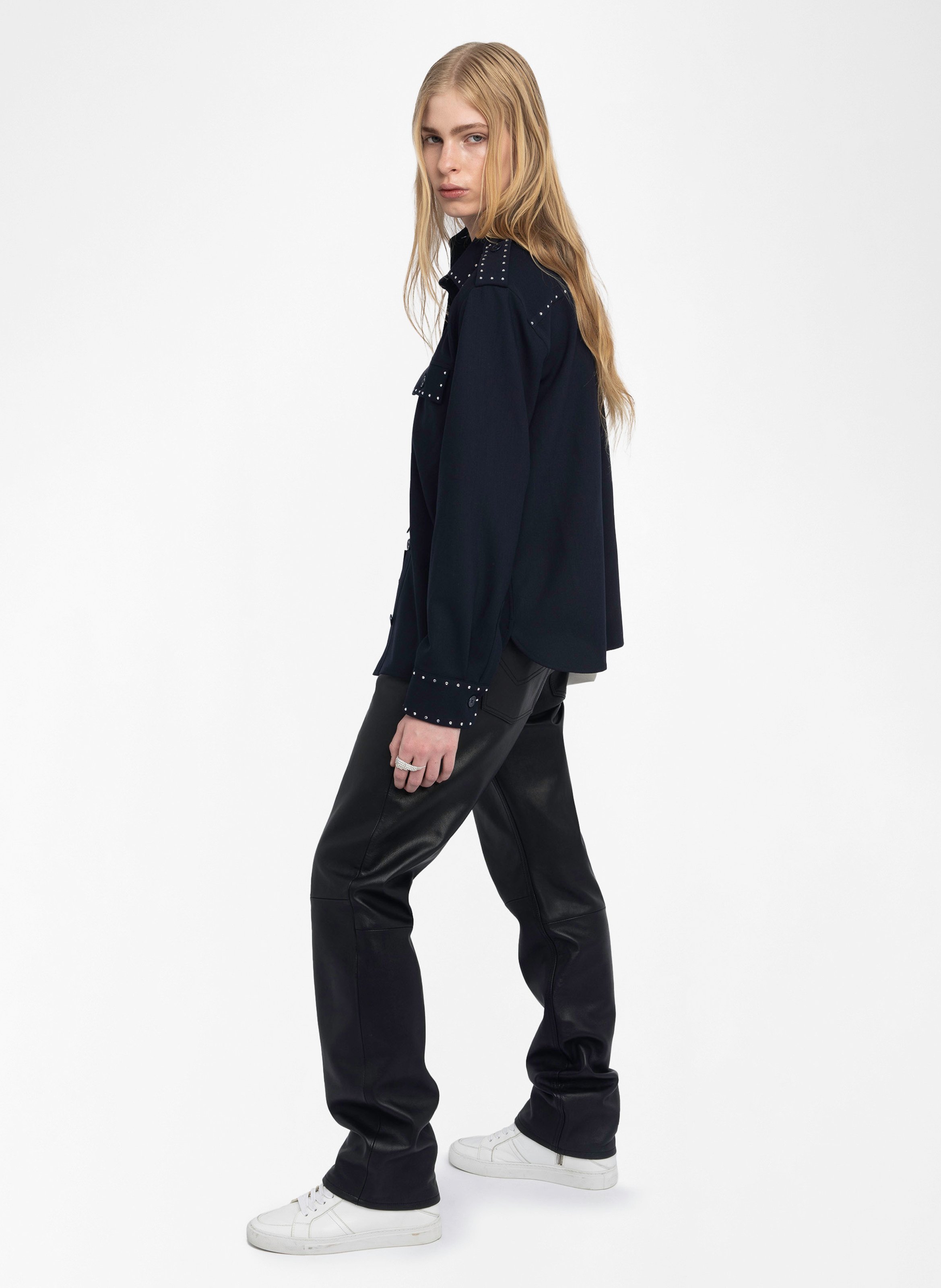 Straight shirt with rhinestones ZADIG&VOLTAIRE Blue