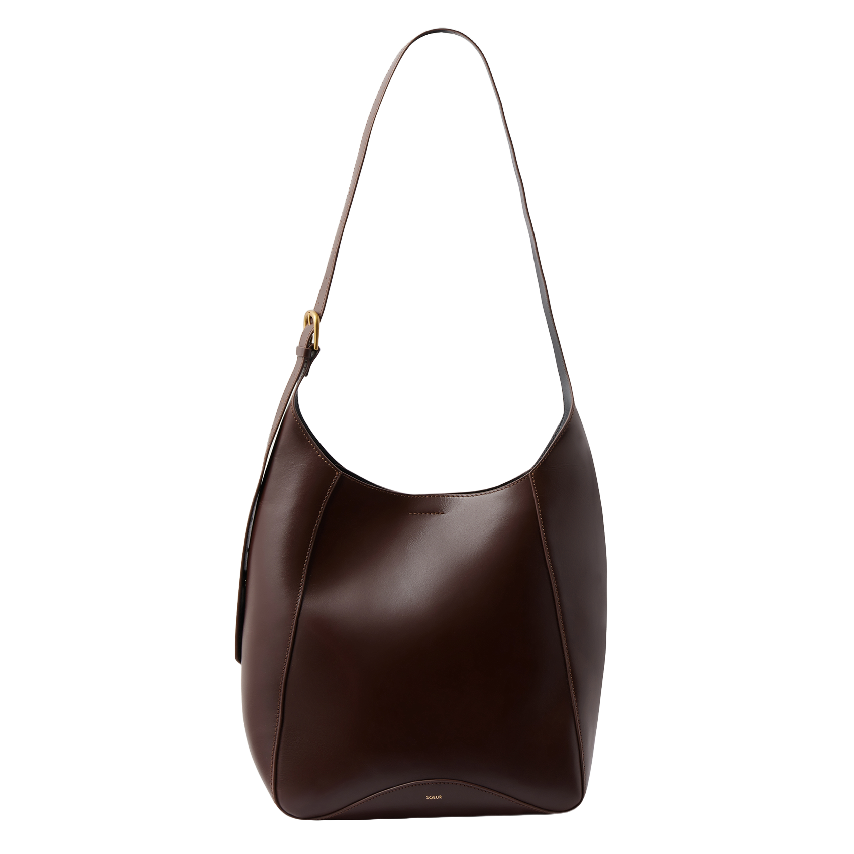 Sac bandoulière en cuir SOEUR Marron