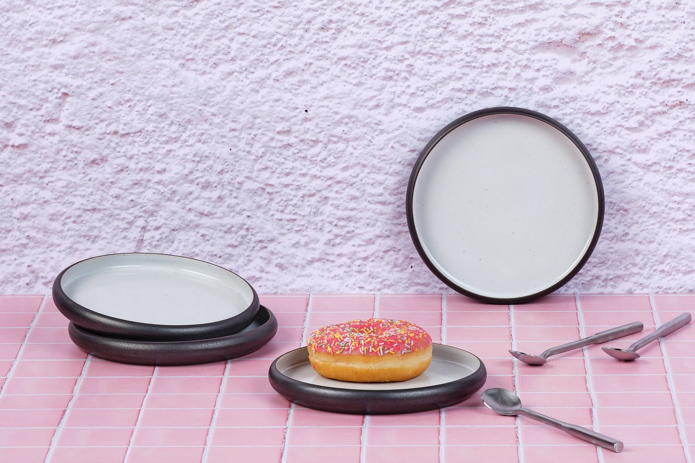 Gourmet Plate ø15.5cm - 4 pieces - onyx BJORN Black