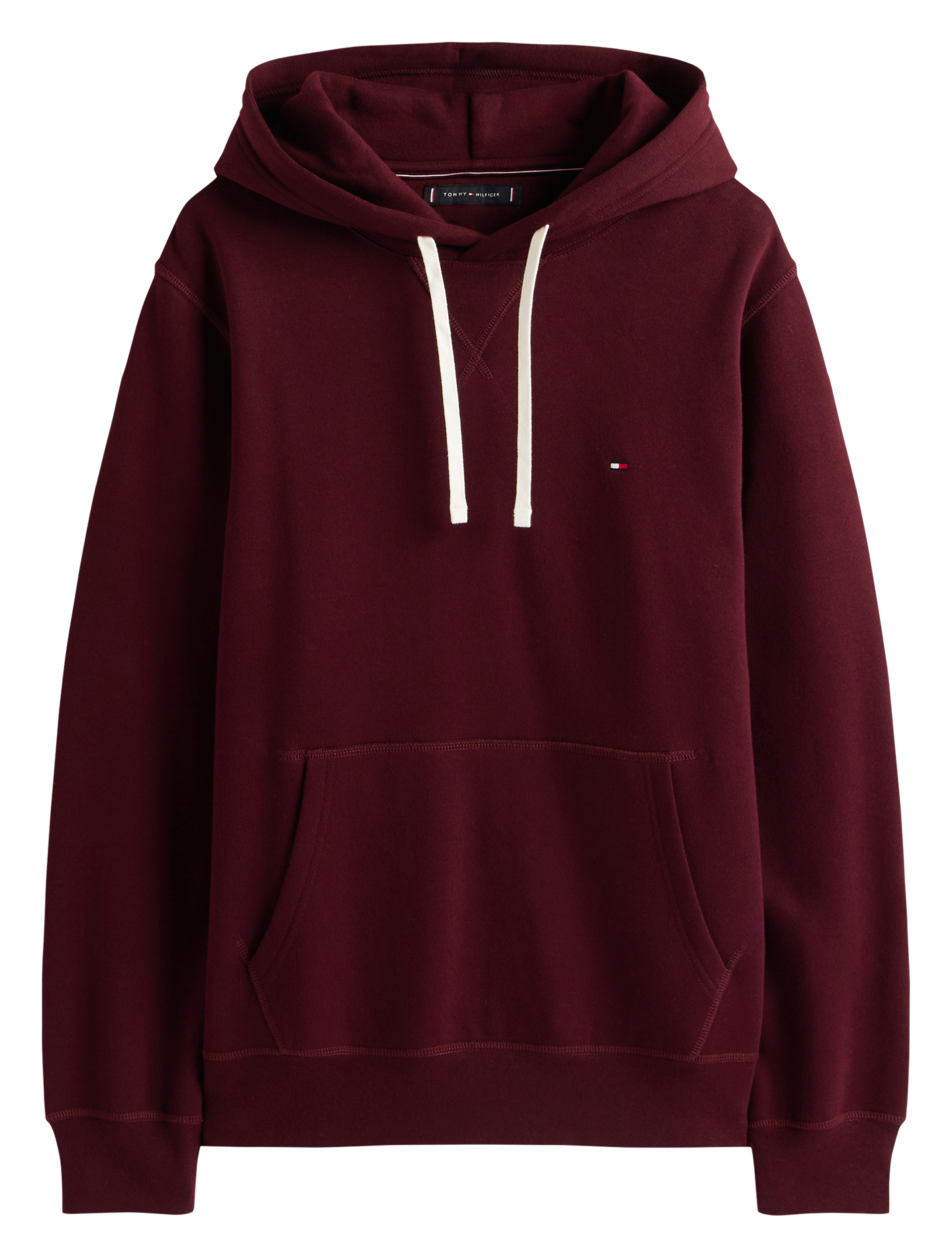 Cotton-blend hooded sweatshirt TOMMY HILFIGER Plums