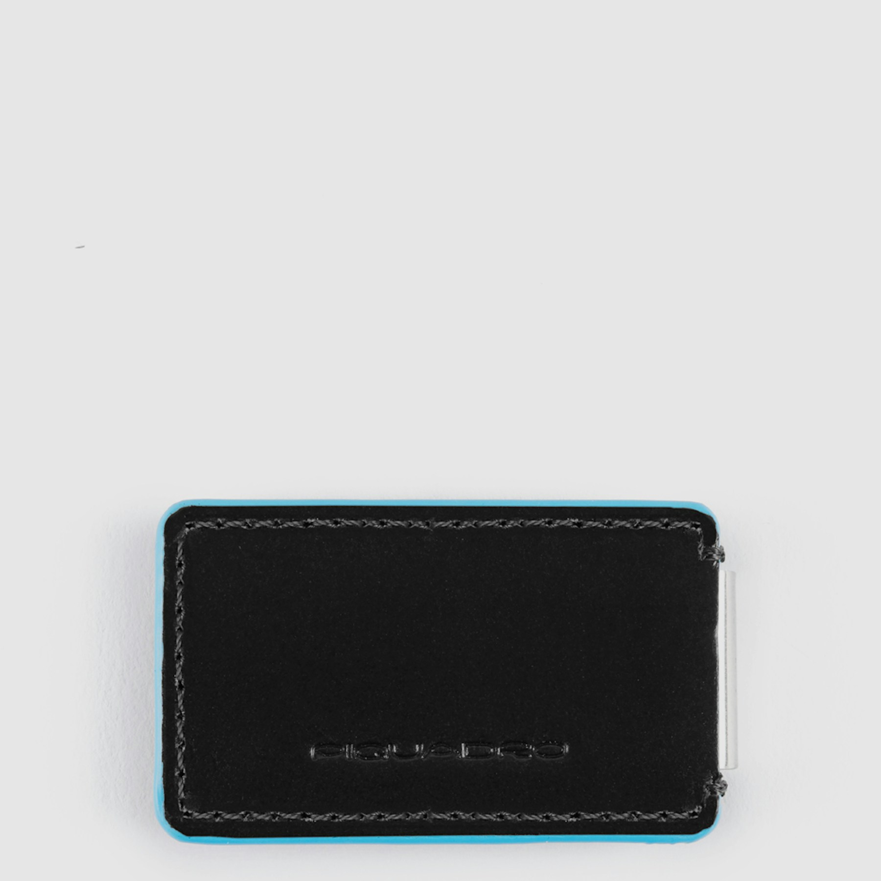 Leather and metal money clip PIQUADRO Black