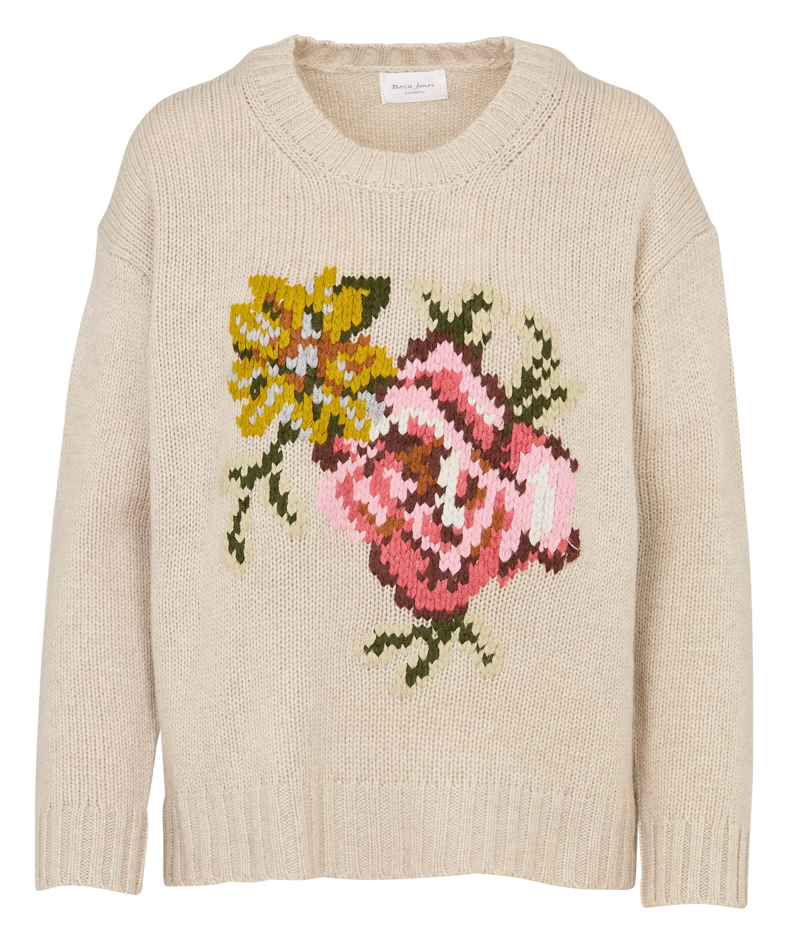 Blended wool oversize sweater BELLA JONES Beige