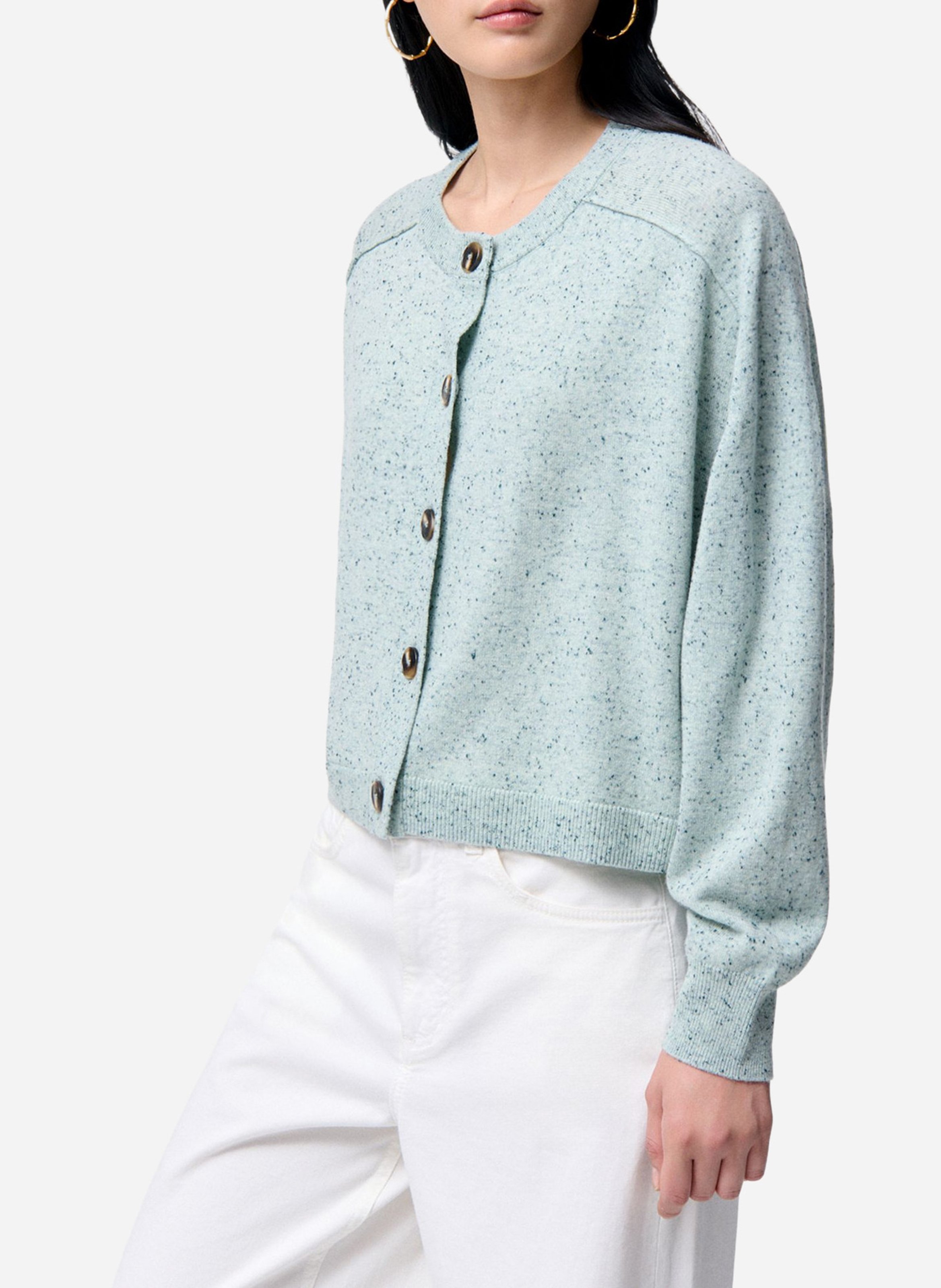 Ruime ronde hals cardigan in wol VANESSA BRUNO