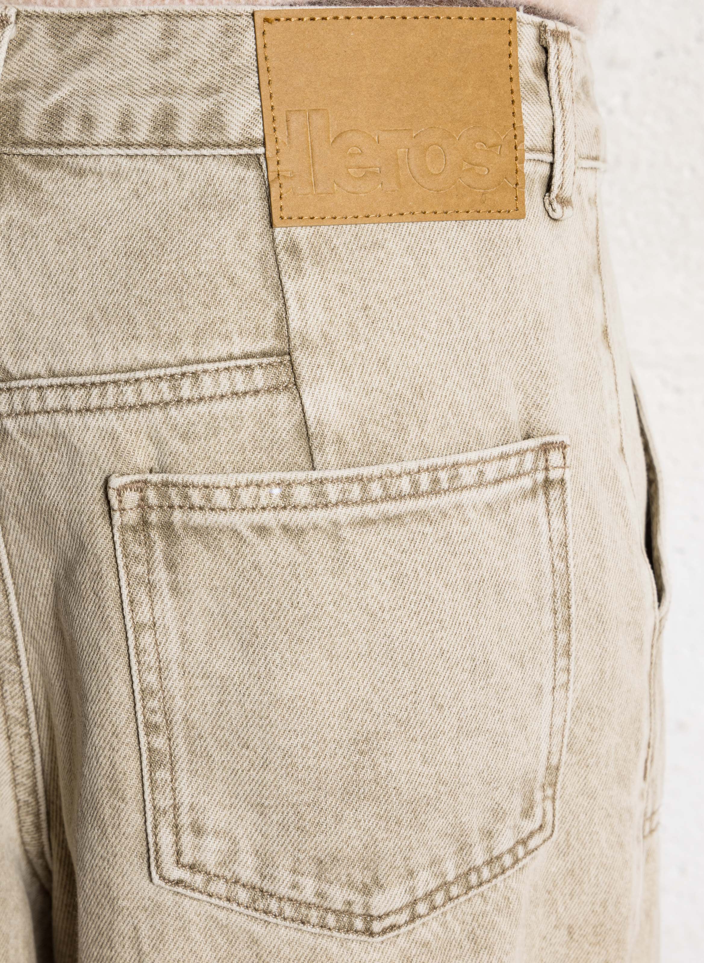 Gekleurde straight-fit jeans met 5 zakken BELLEROSE Beige