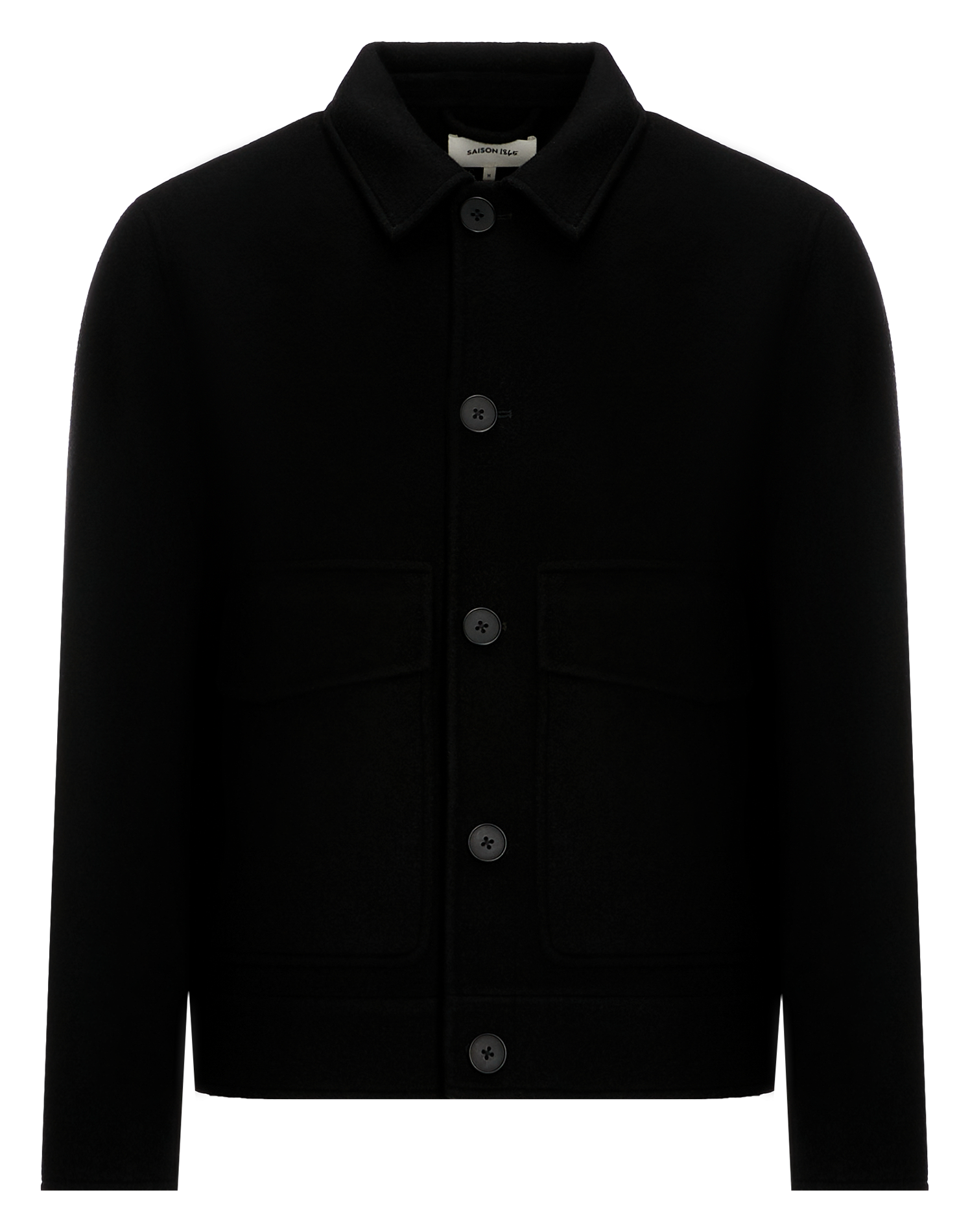 Gerade geschnittene Jacke mit klassischem Kragen aus Wolle SAISON 1865