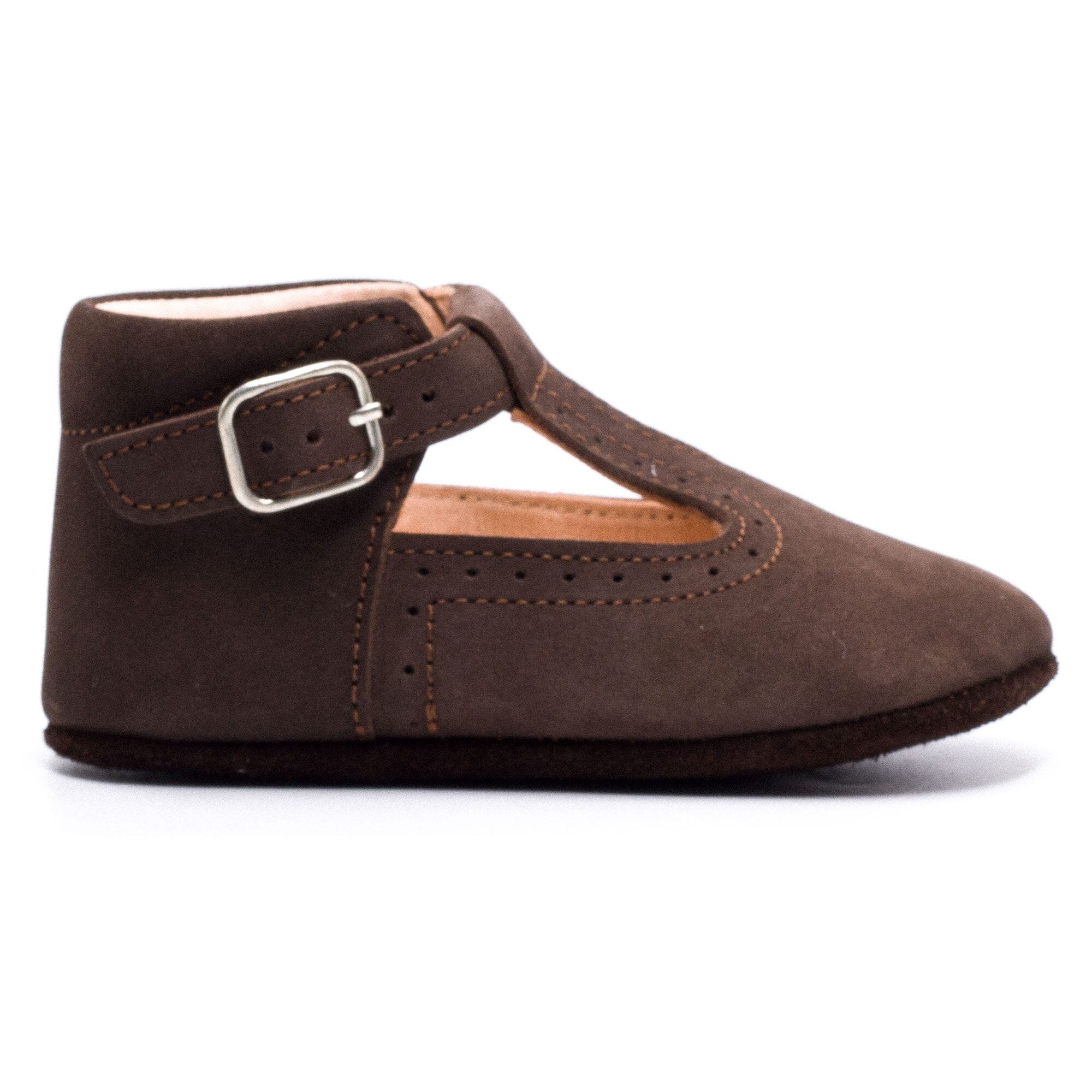 Baby leather bootie Boni & Sidonie Brown