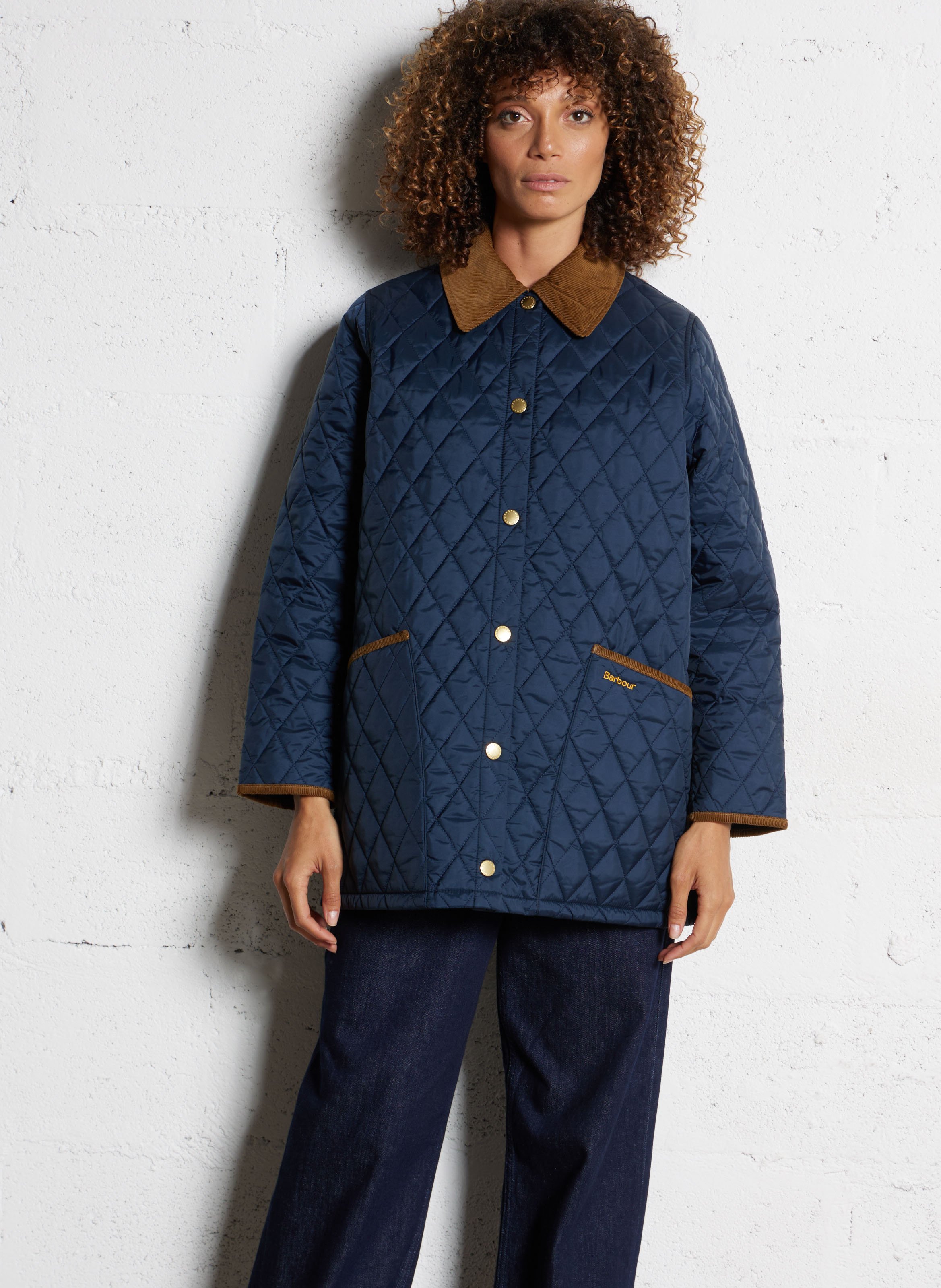 Blouson matelassé col classique  BARBOUR Bleu