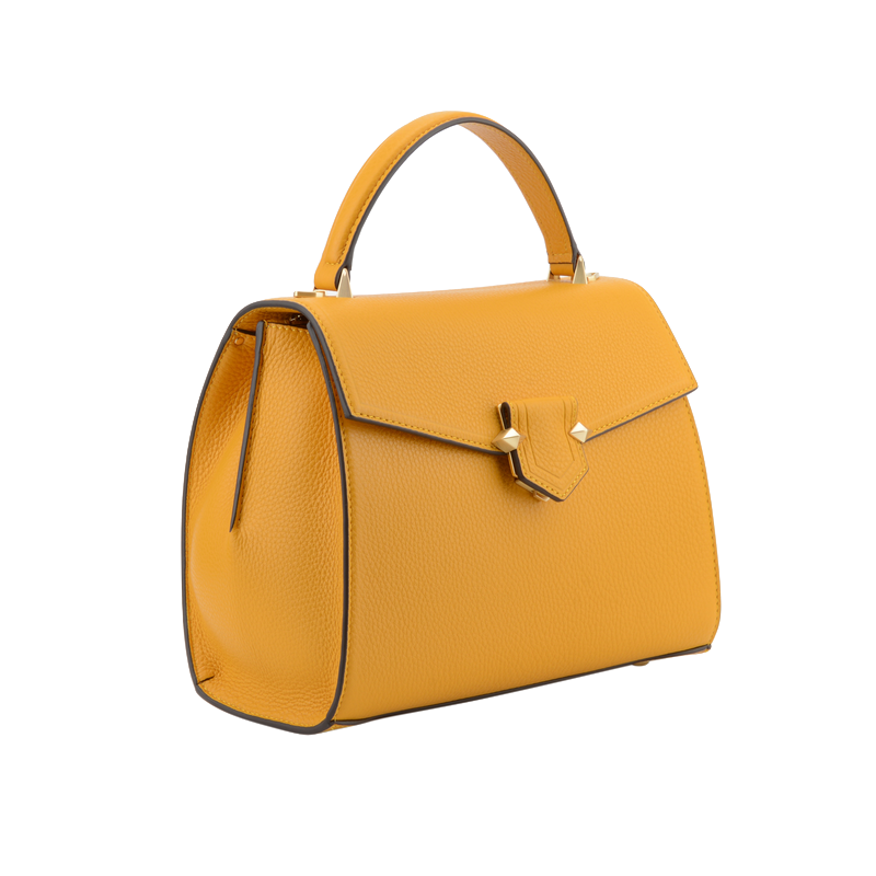 Handbag - cowhide leather POURCHET Red