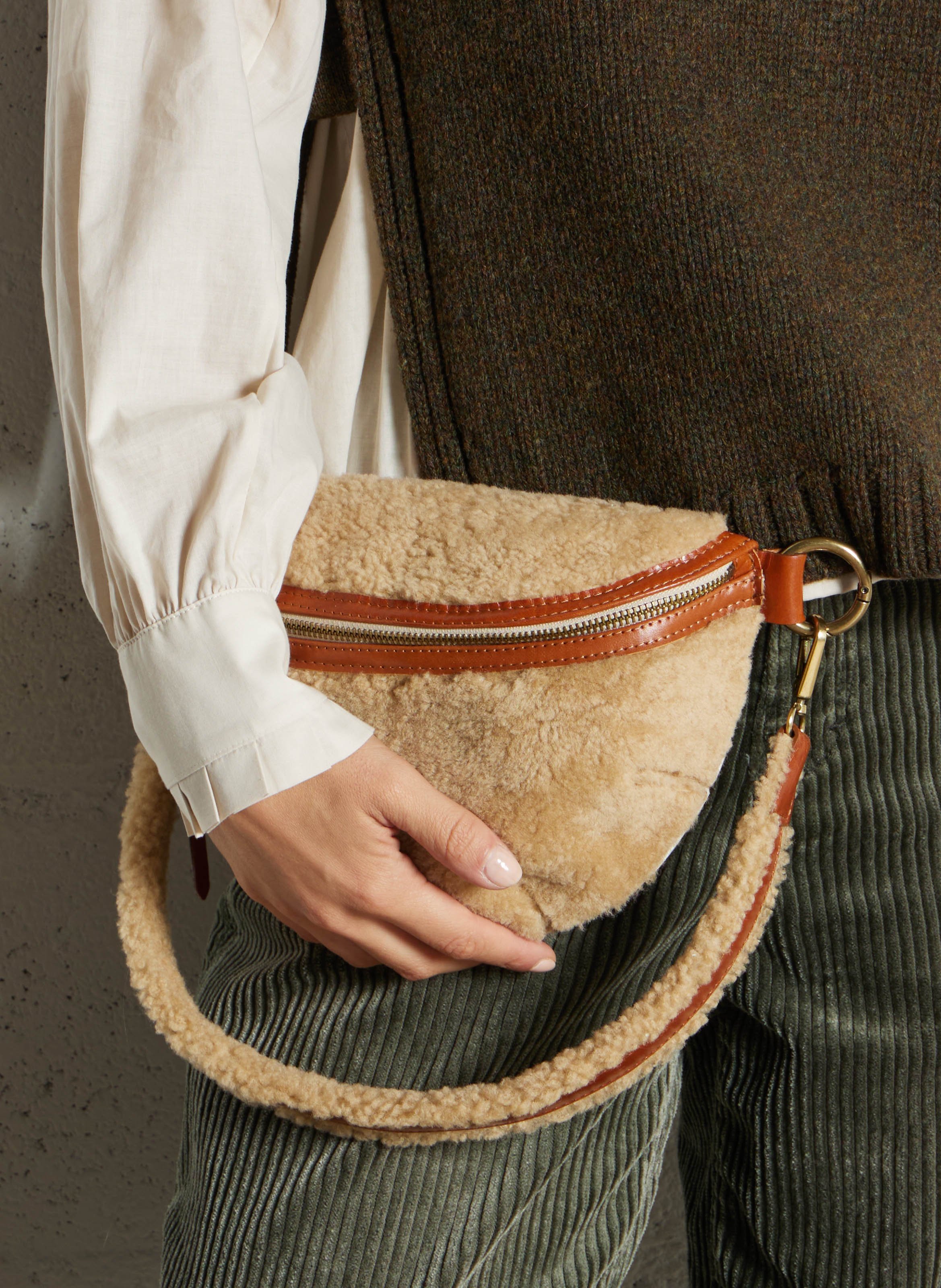 Heuptas met teddy bont BELLEROSE Beige