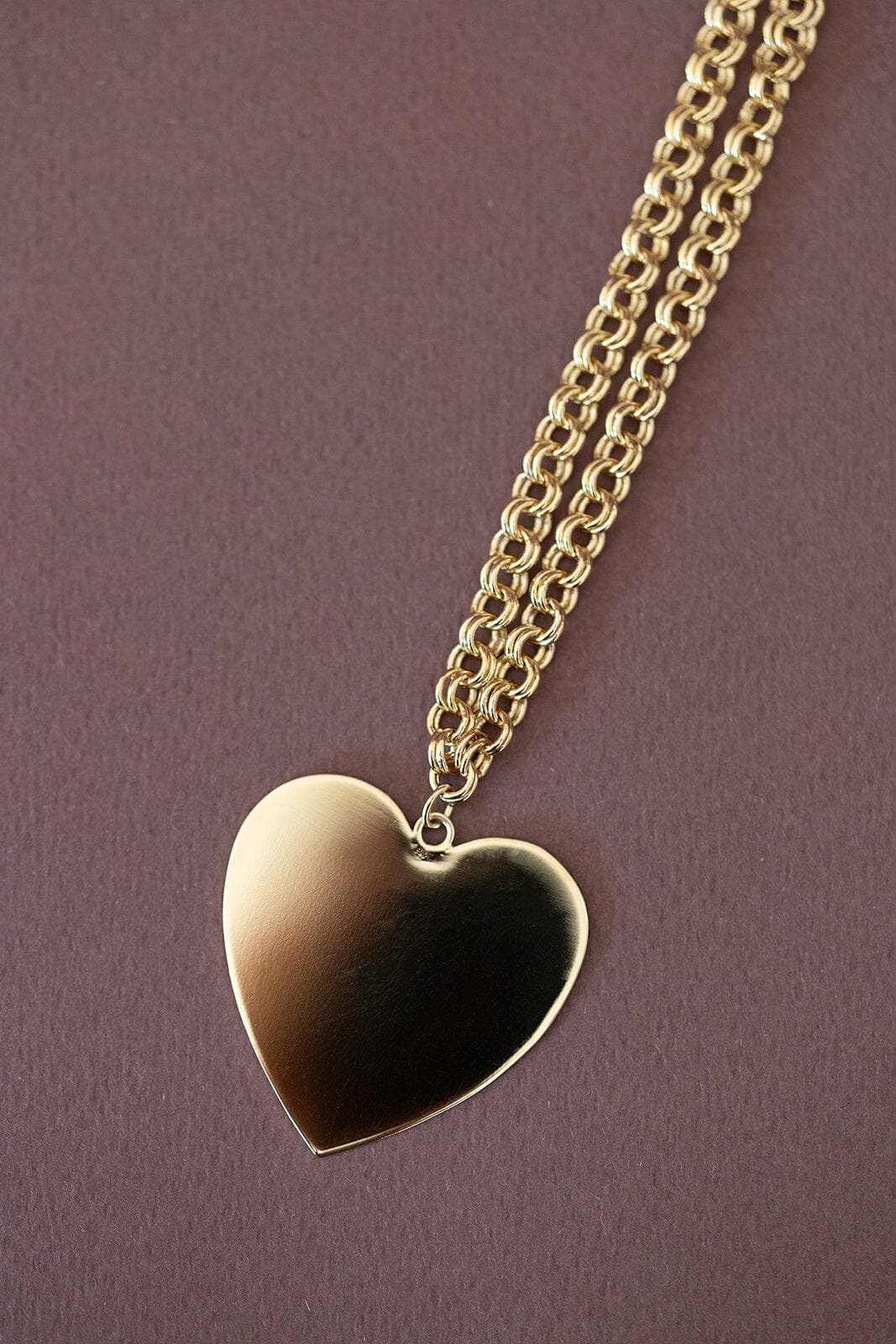 Silver plated heart pendant MONSIEUR SIMONE Golden