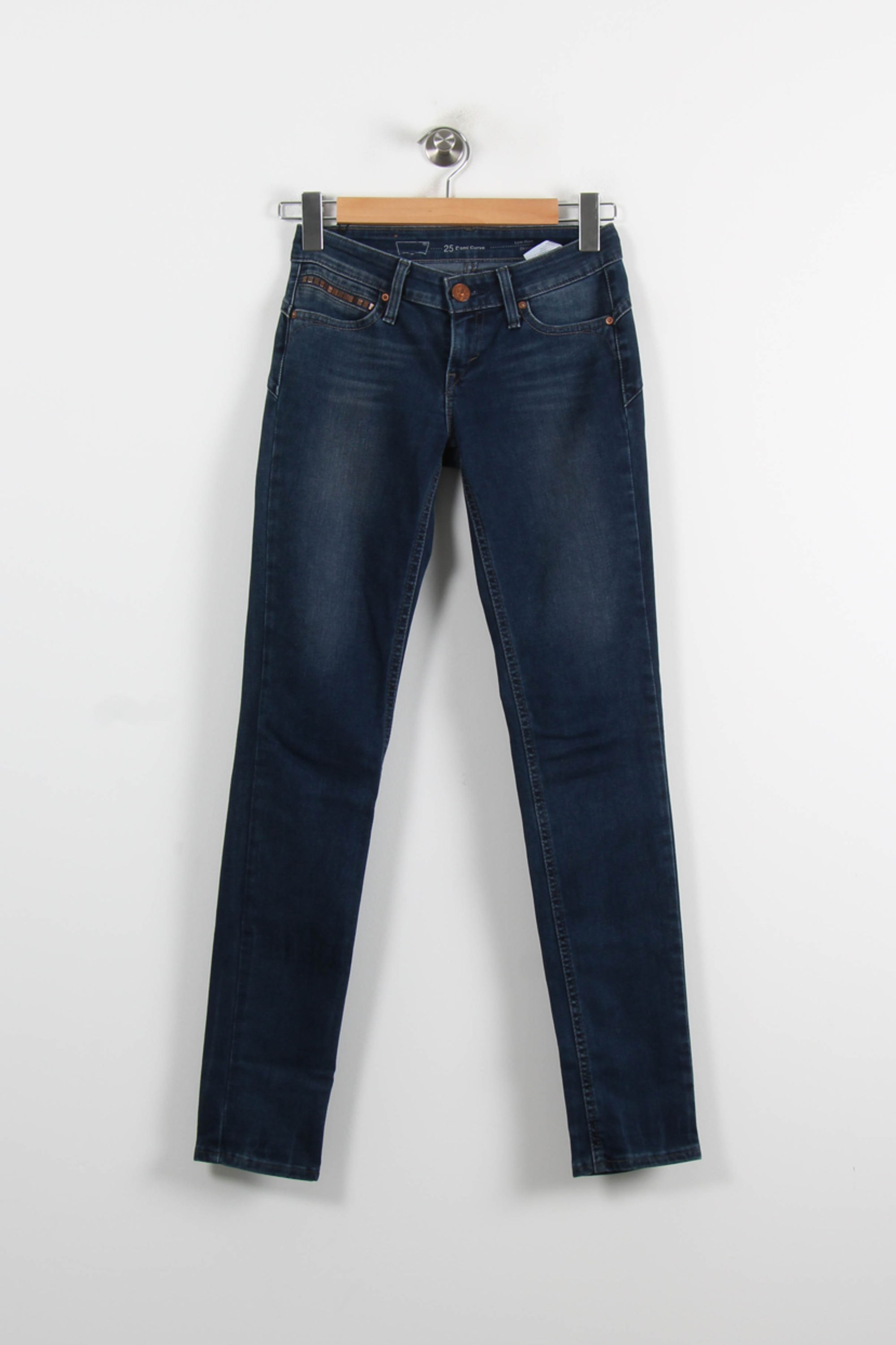 Cropped slim jeans with studs LEVI'S - Seconde main Blue