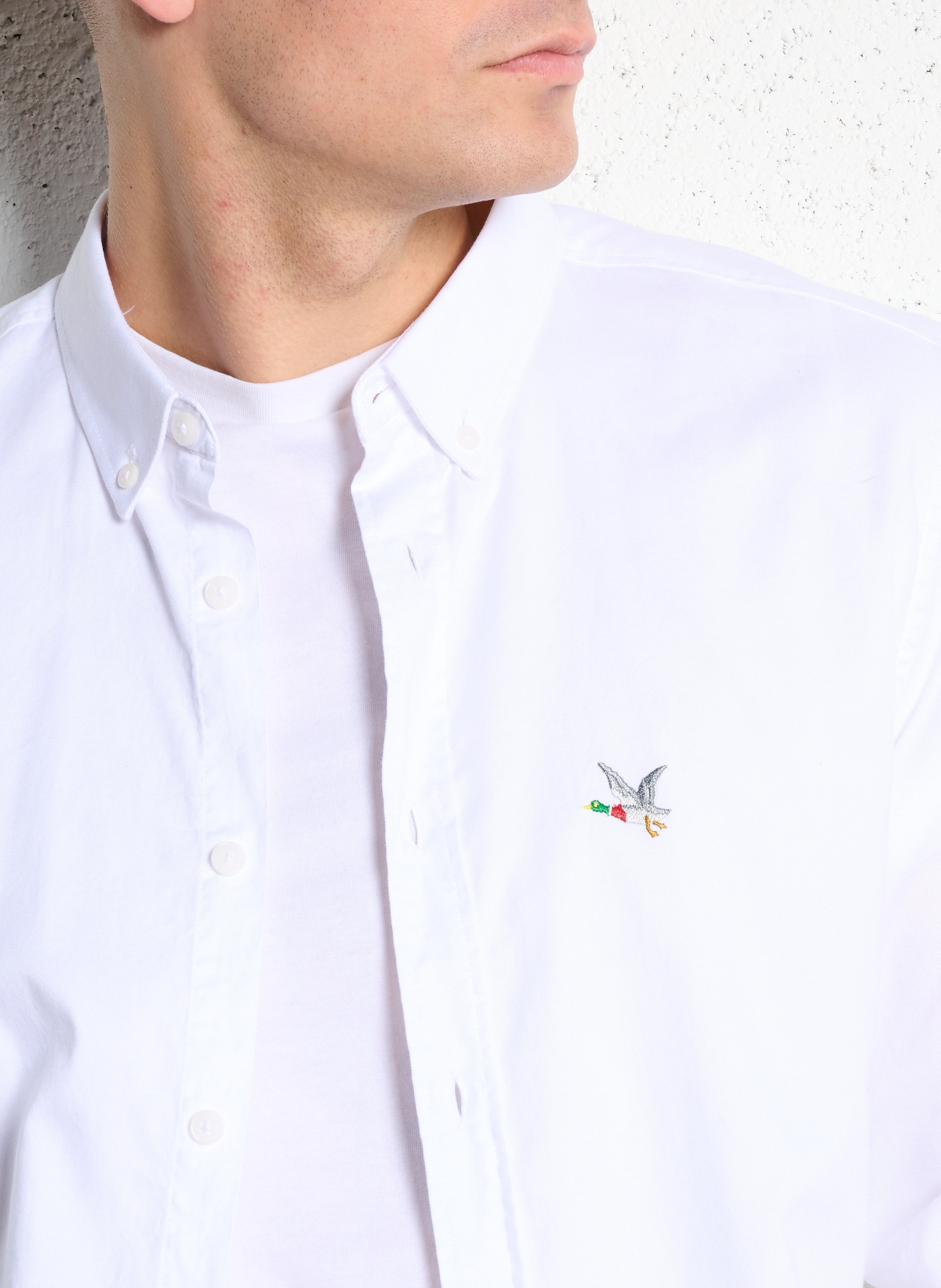 Chemise col américain en coton CHEVIGNON Blanc