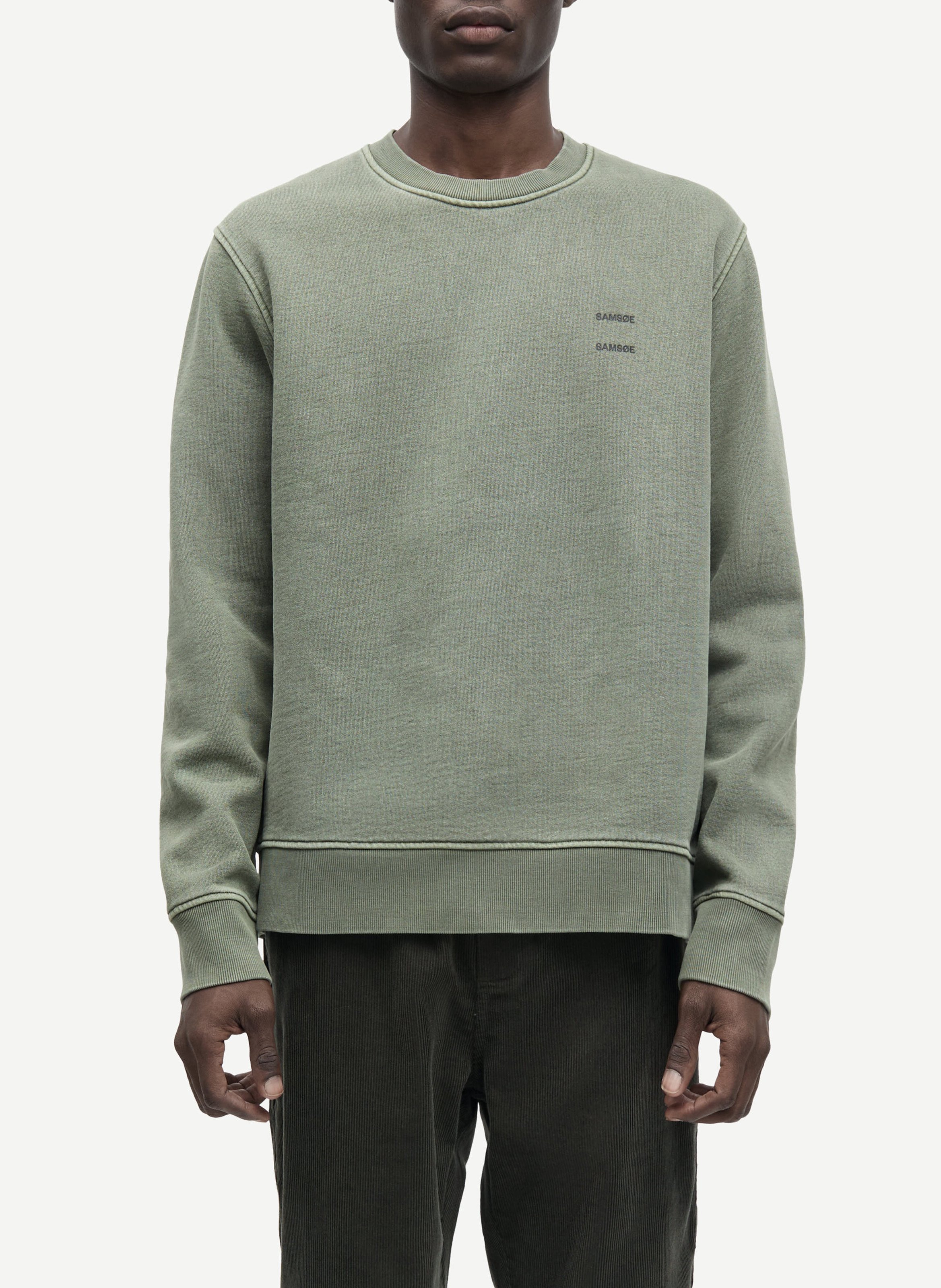 Gerade geschnittenes Rundhals-Sweatshirt aus Bio-Baumwoll-Mix SAMSOE SAMSOE Grau