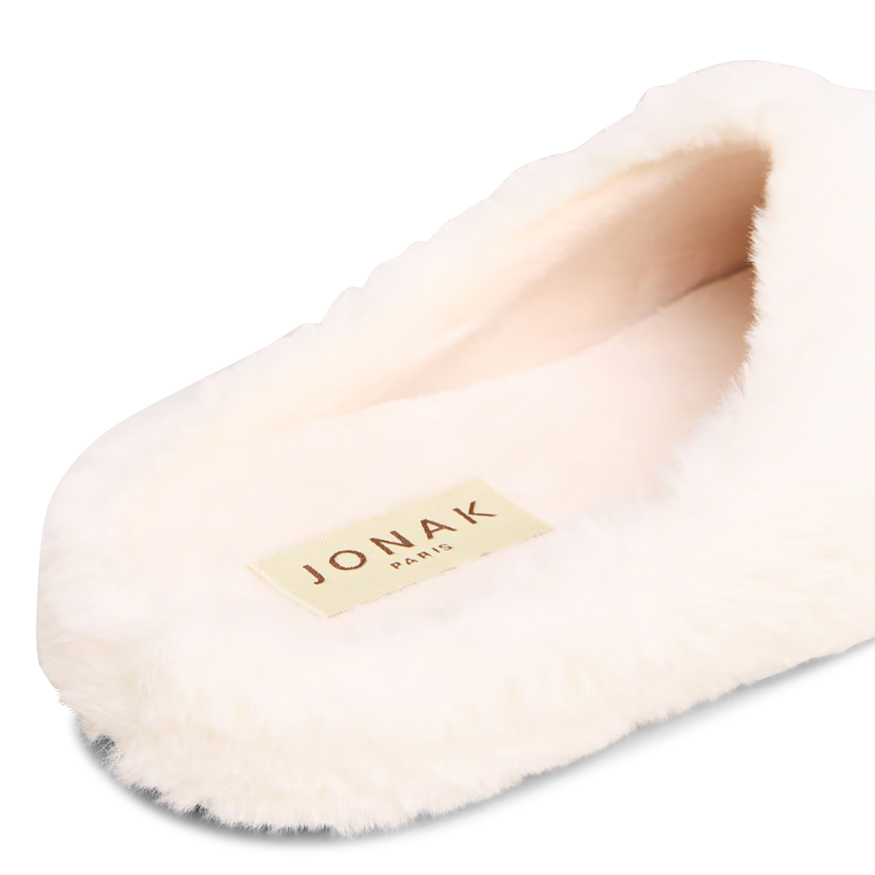 Sloffen van imitatiebont JONAK Wit