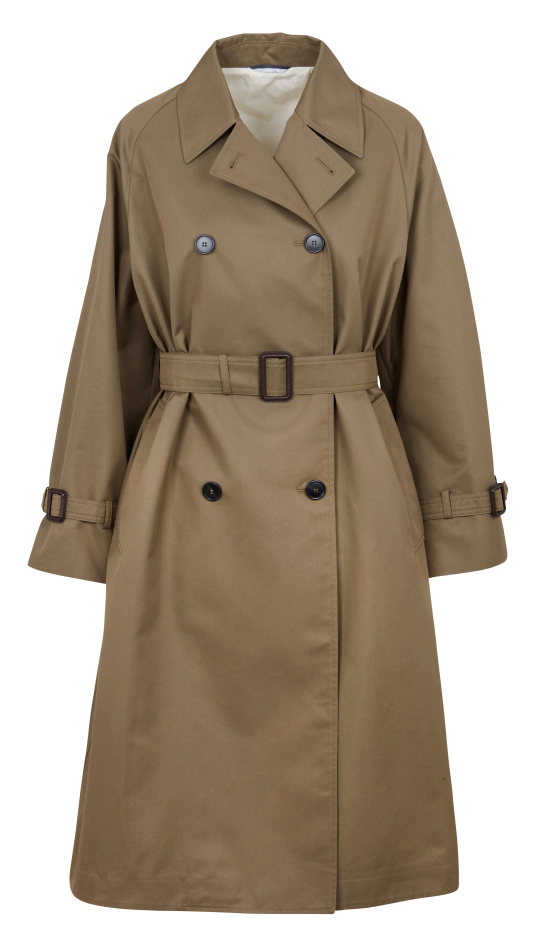 Trench col classique en coton mélangé MAX MARA WEEK END Kaki
