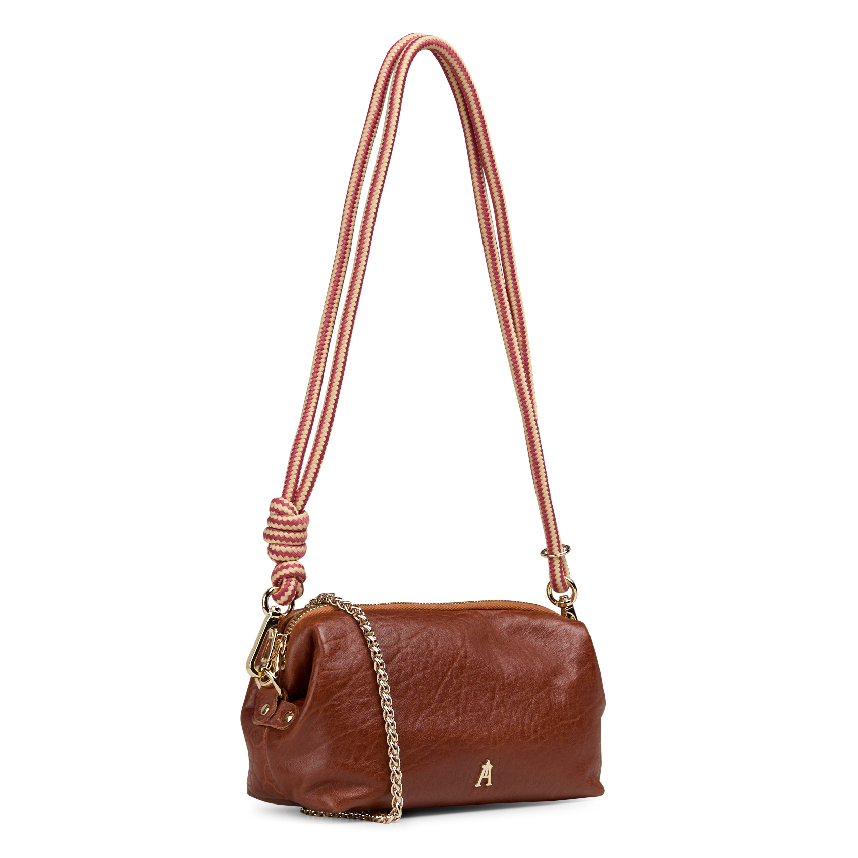 Sac porté épaule en cuir  Marron