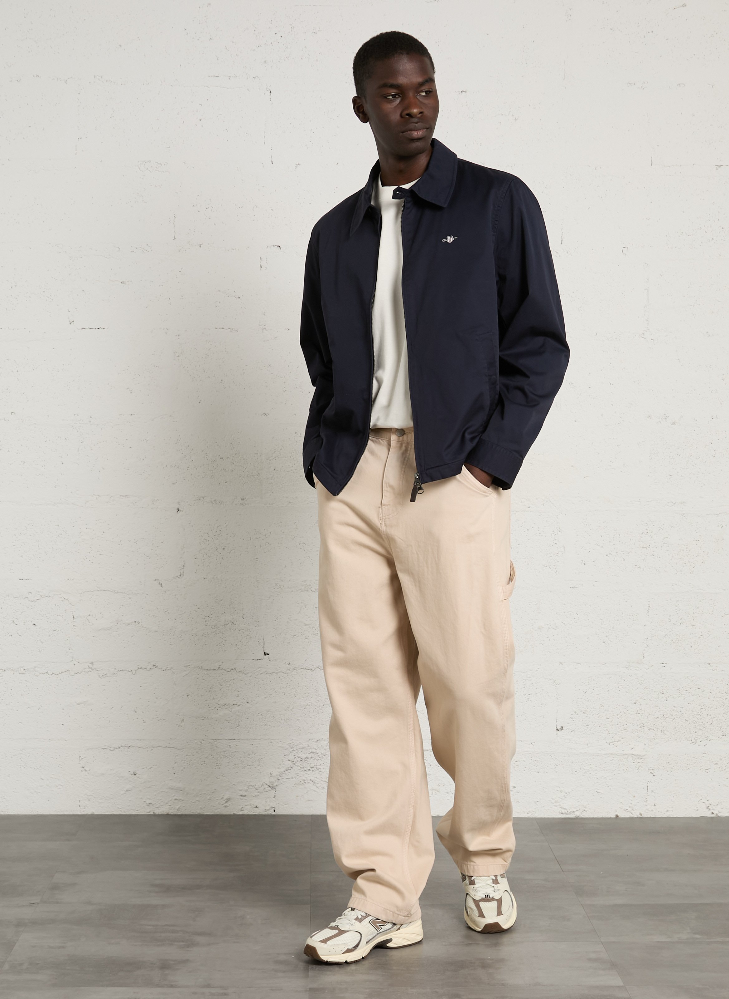 Straight classic co cotton bio jacket GANT Blue