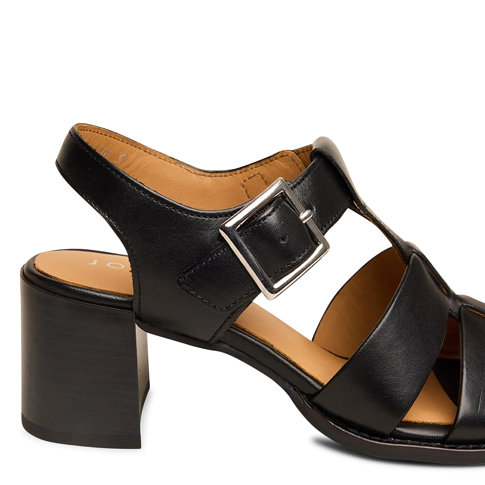 Alice heeled leather sandals JONAK Black