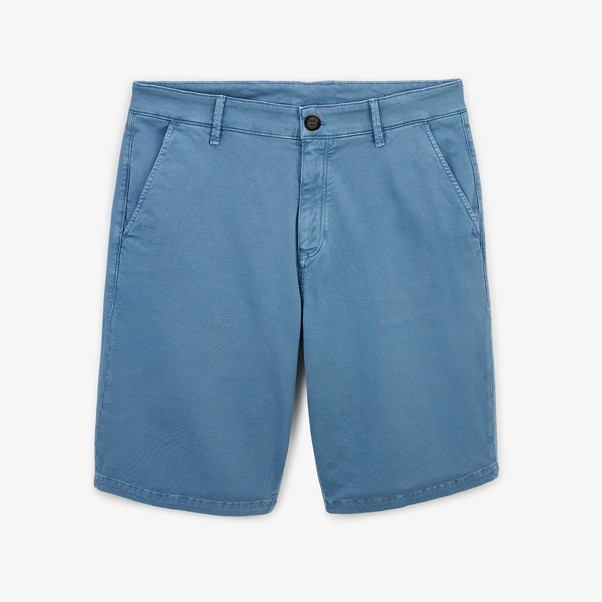 Straight cut Bermuda shorts in stretch cotton SERGE BLANCO Blue