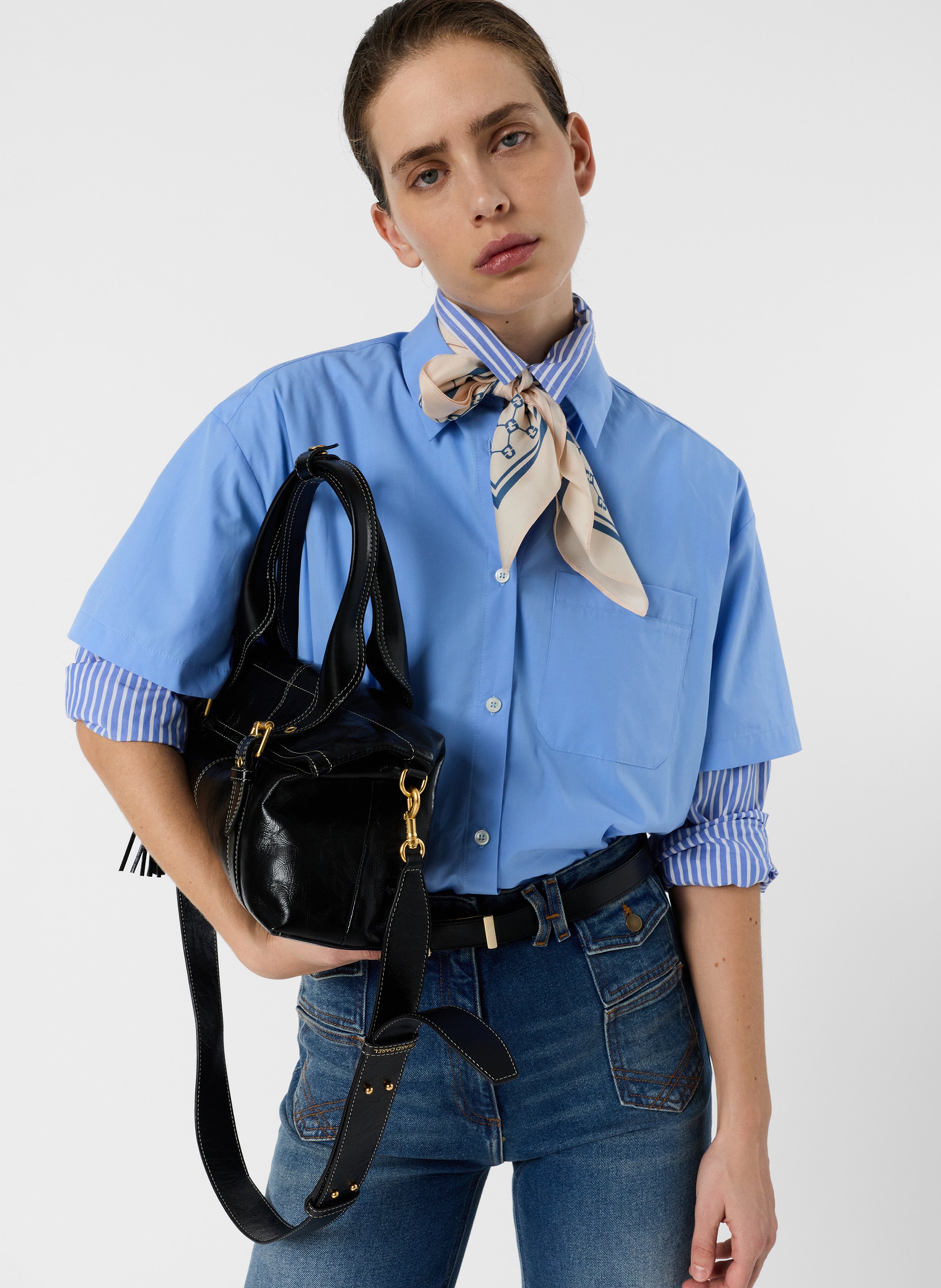 Baumwollhemd mit klassischem Kragen GERARD DAREL Blau