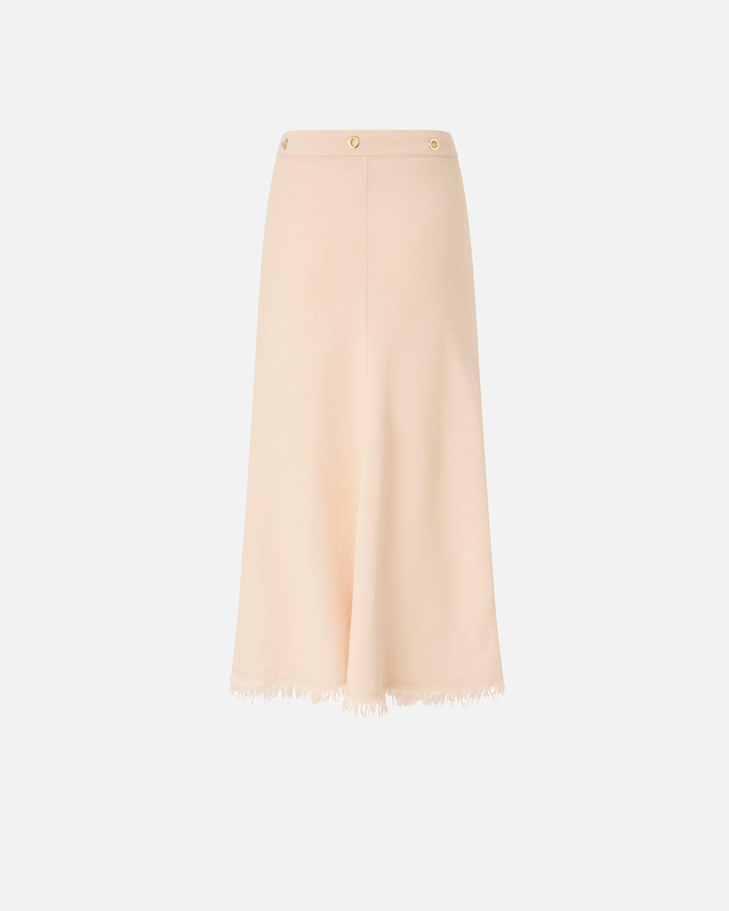 Midi linen blend skirt with belt PINKO Pink