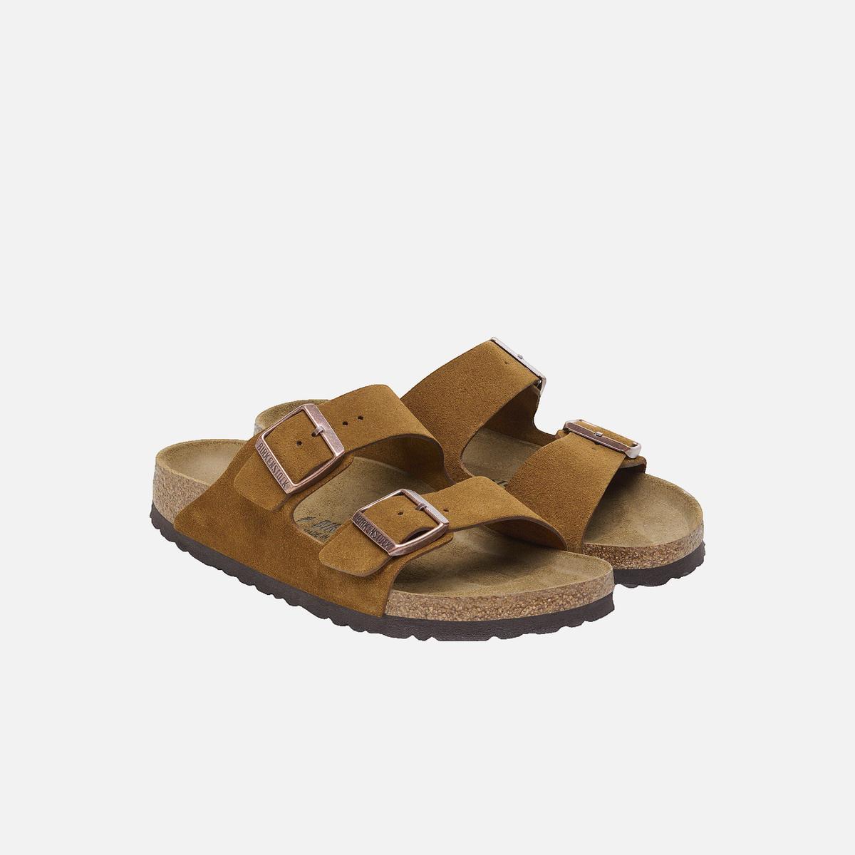 Arizona flat sandals BIRKENSTOCK Brown