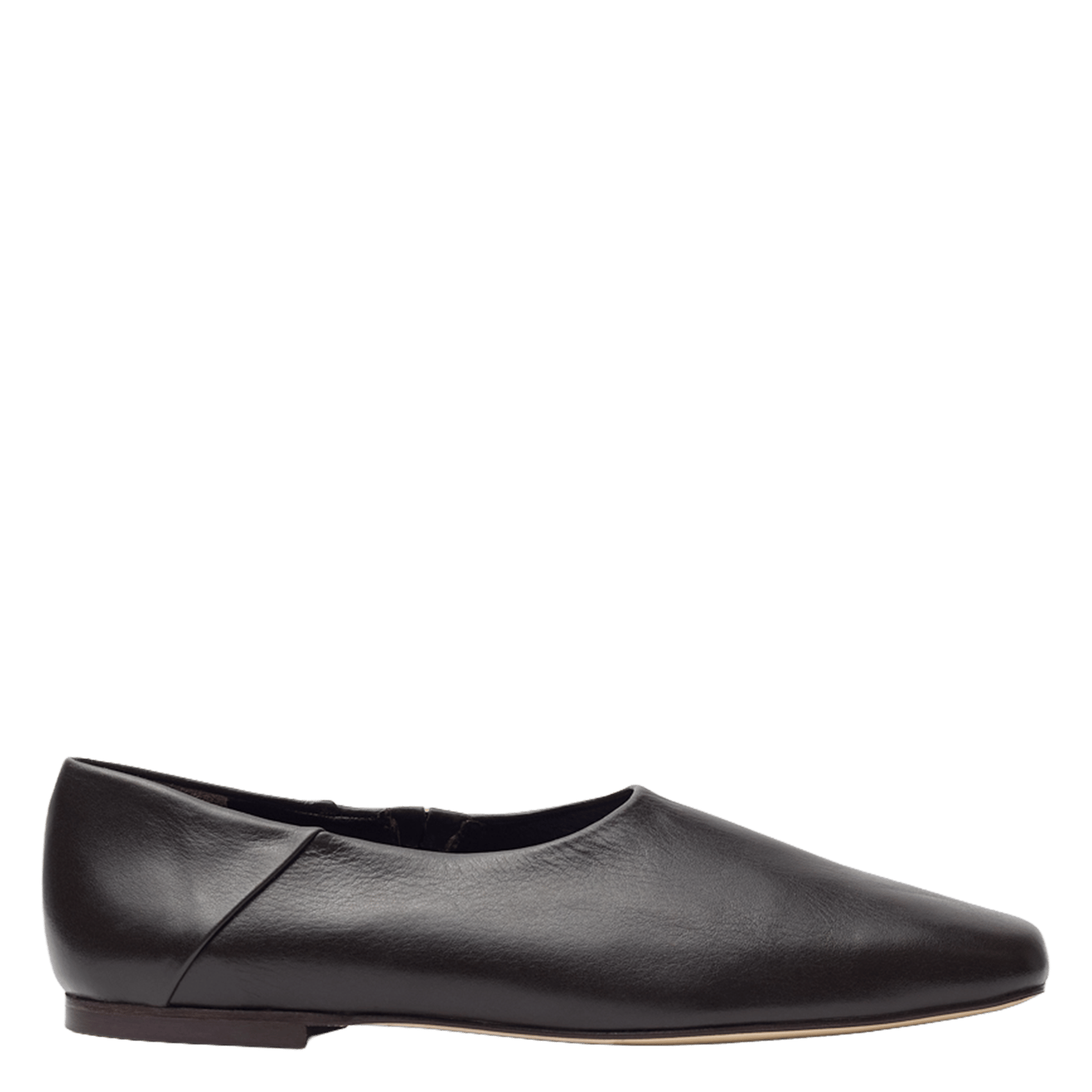 Leather ballet pumps AUGUSTA Brown