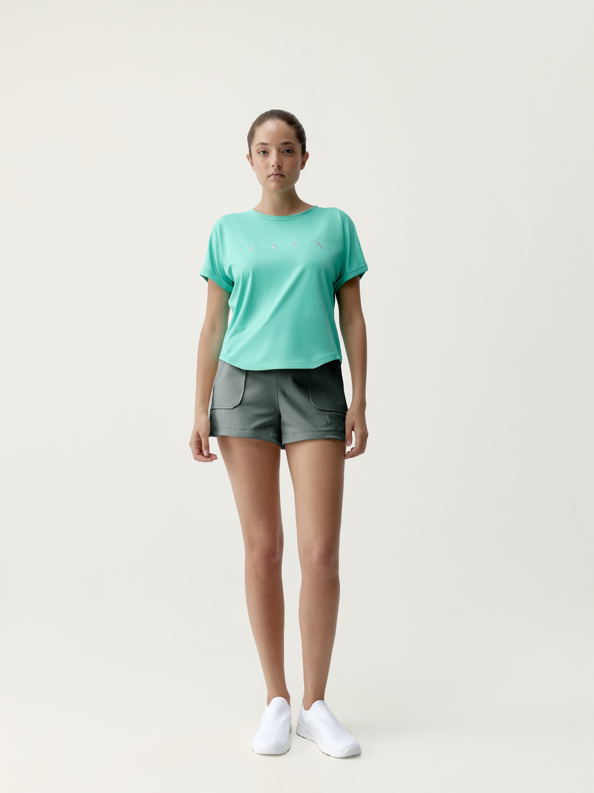 Short-sleeved azami t-shirt | Blue BORN Women