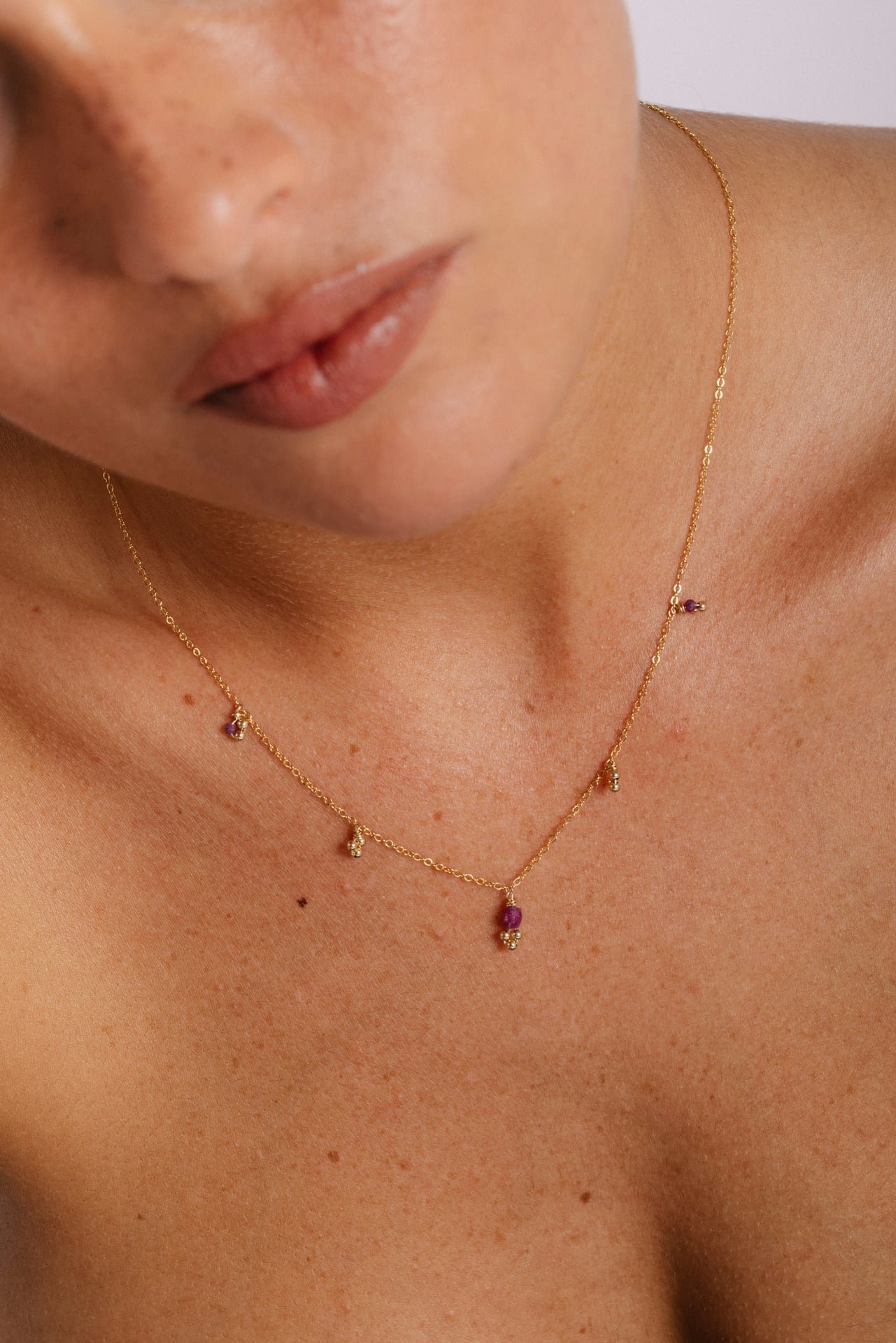 Gaia Necklace - Ruby YAY Pink