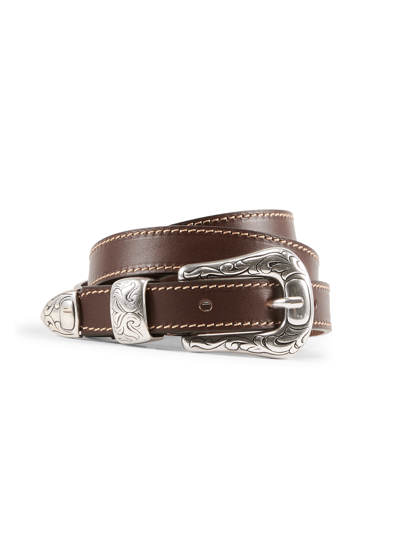 Leather belt  AU PRINTEMPS PARIS Brown
