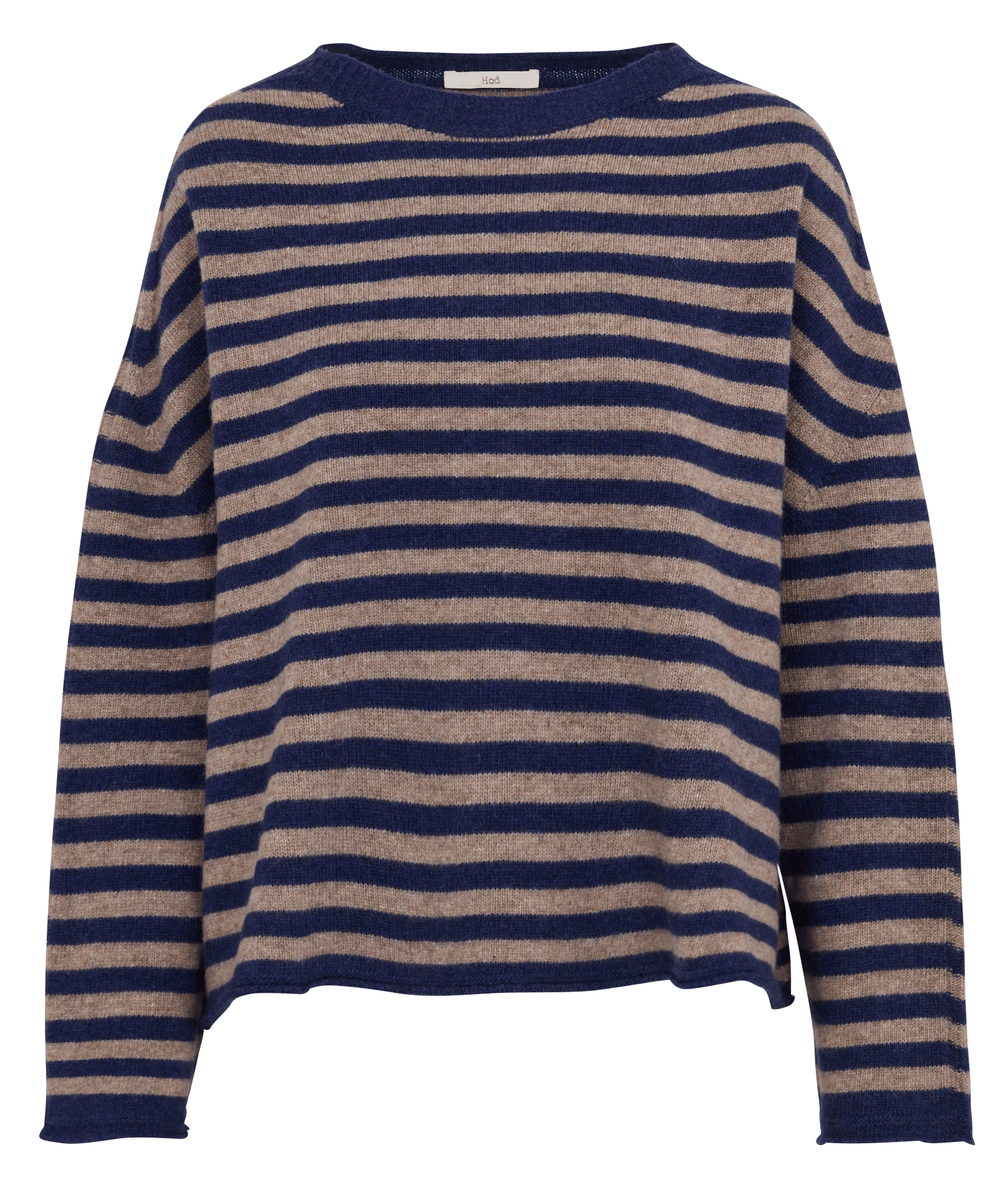 Ruimvallende, wollen trui met ronde hals HOD PARIS Blauw