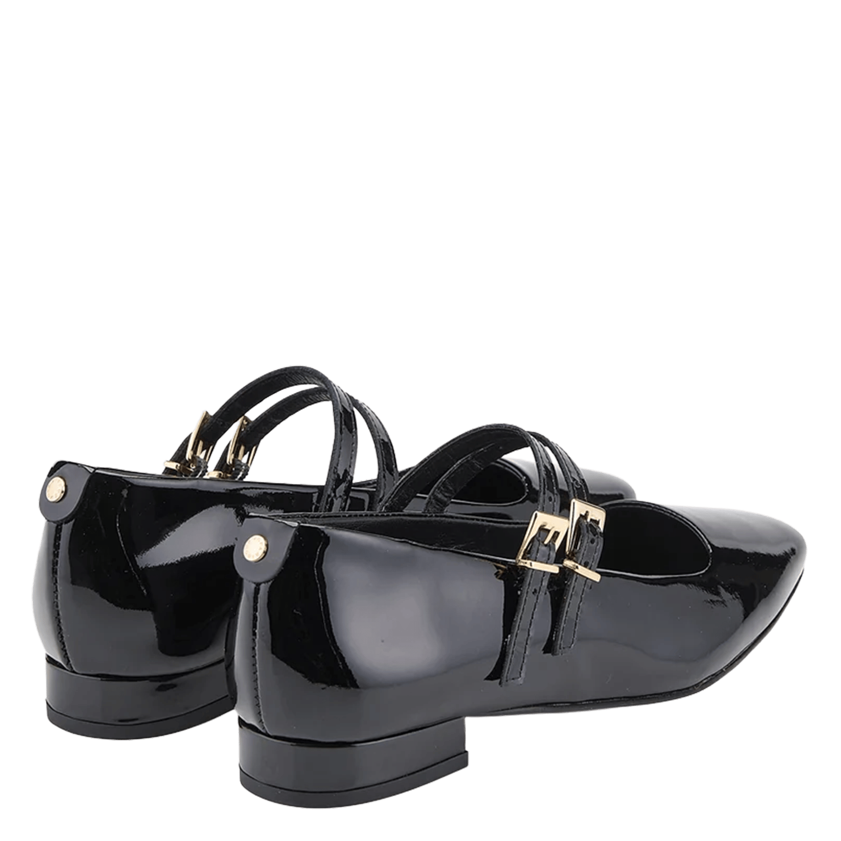 Patent leather ballet pumps with strap COSMOPARIS Black