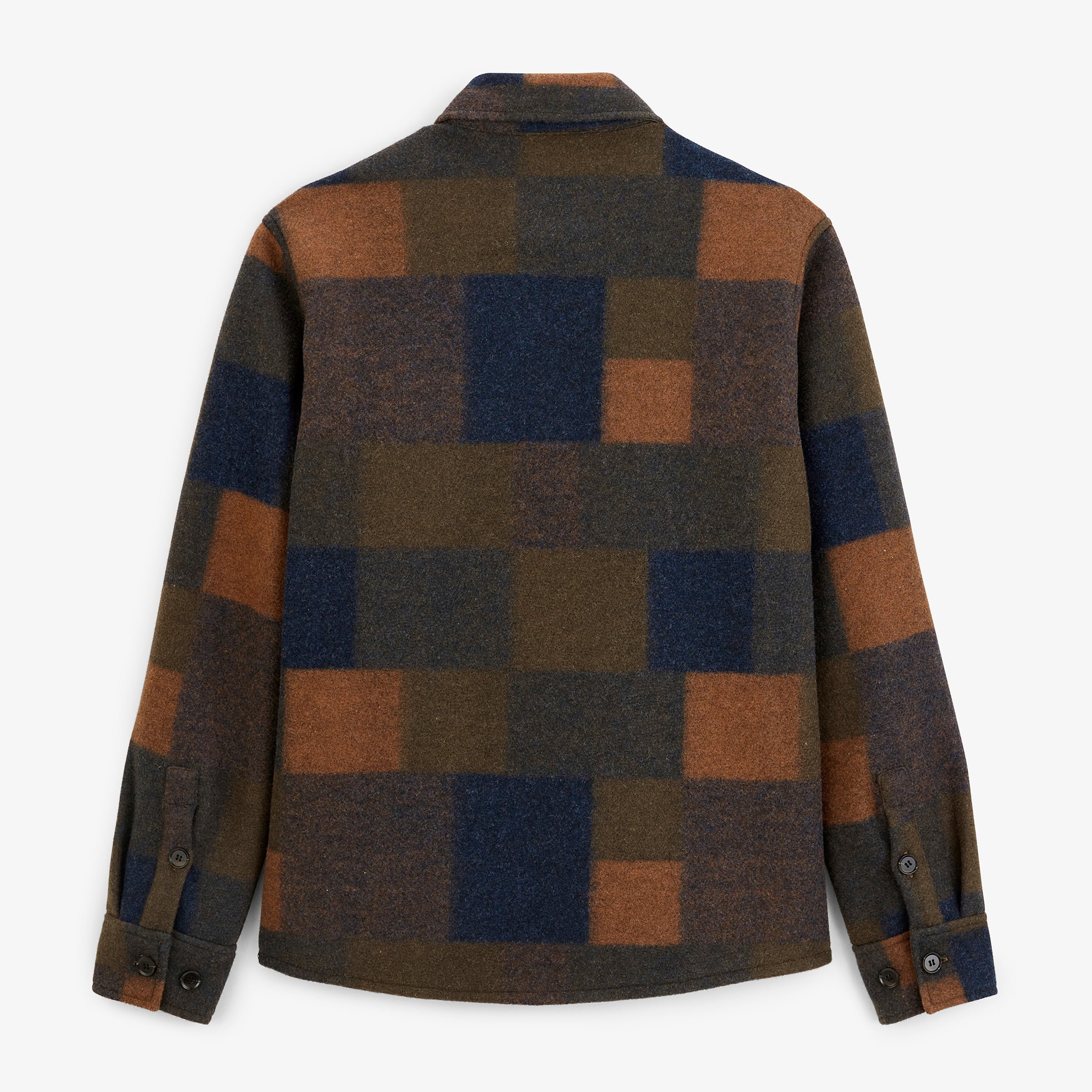 Multicoloured checked patchwork TRAP overshirt SERGE BLANCO Multicolored