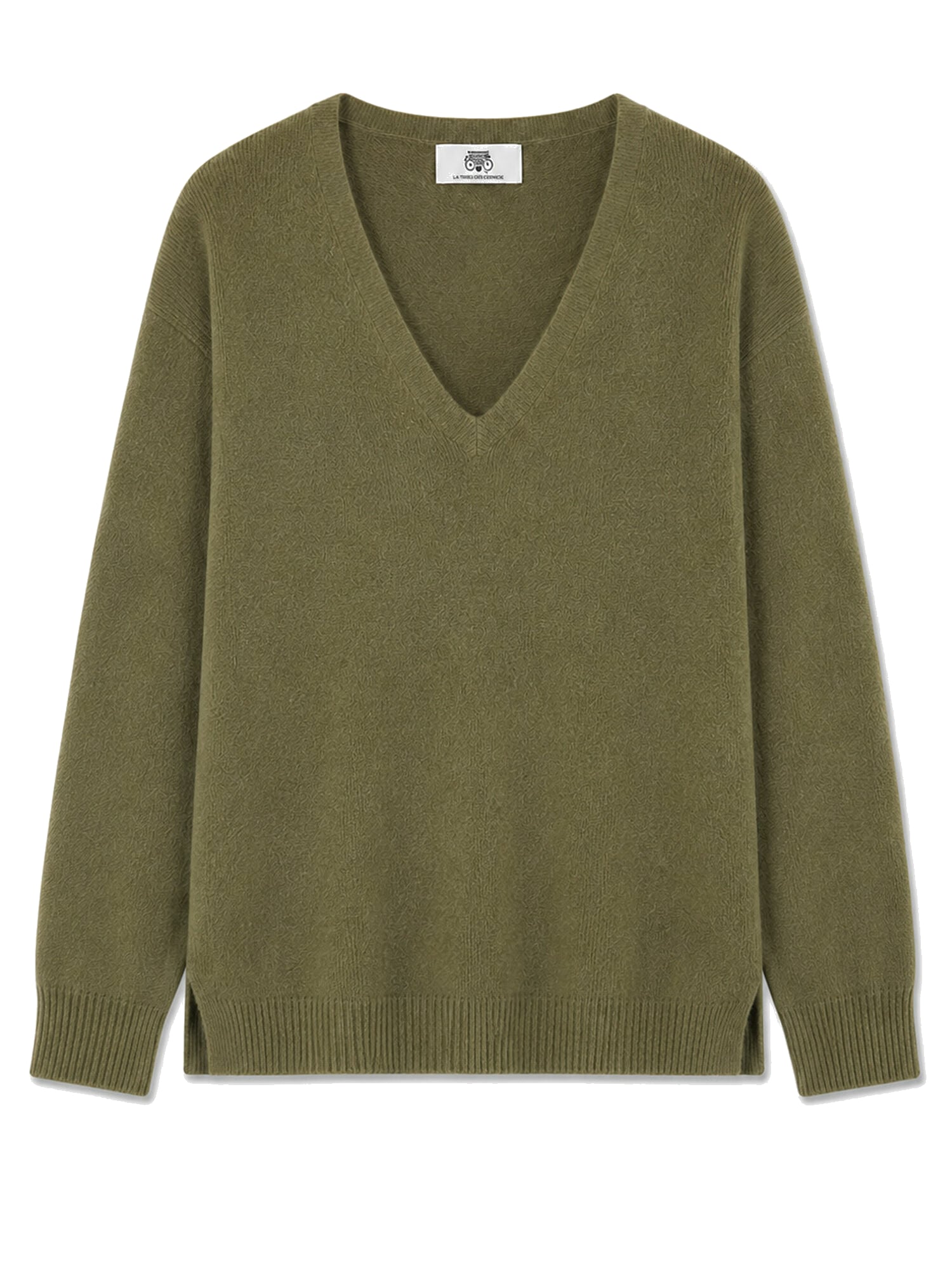 V-neck sweater LE TEMPS DES CERISES Khaki