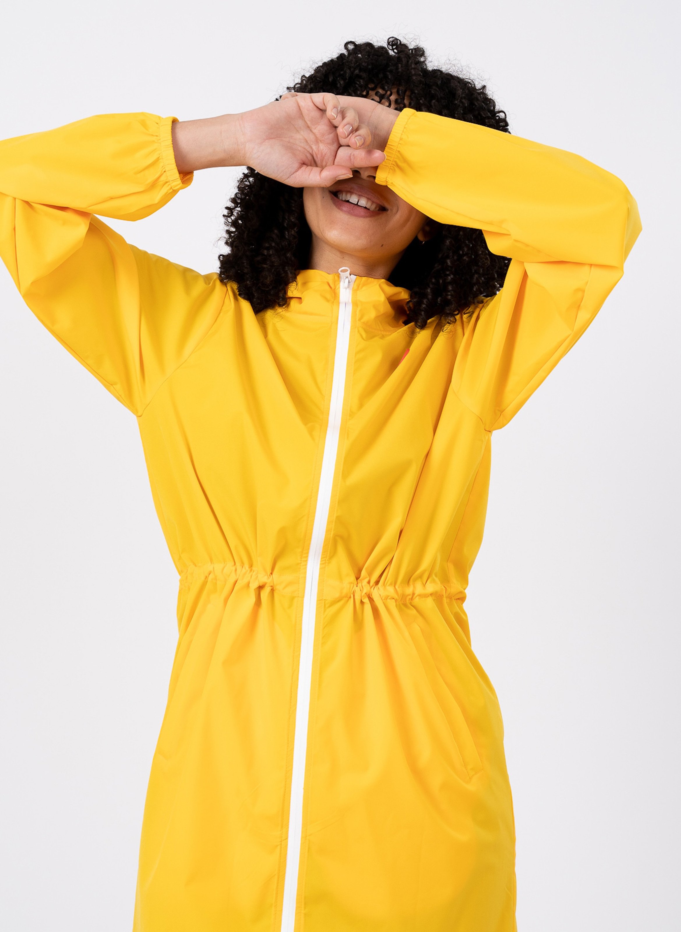 Imperméable long à capuche convertible  FLOTTE Jaune