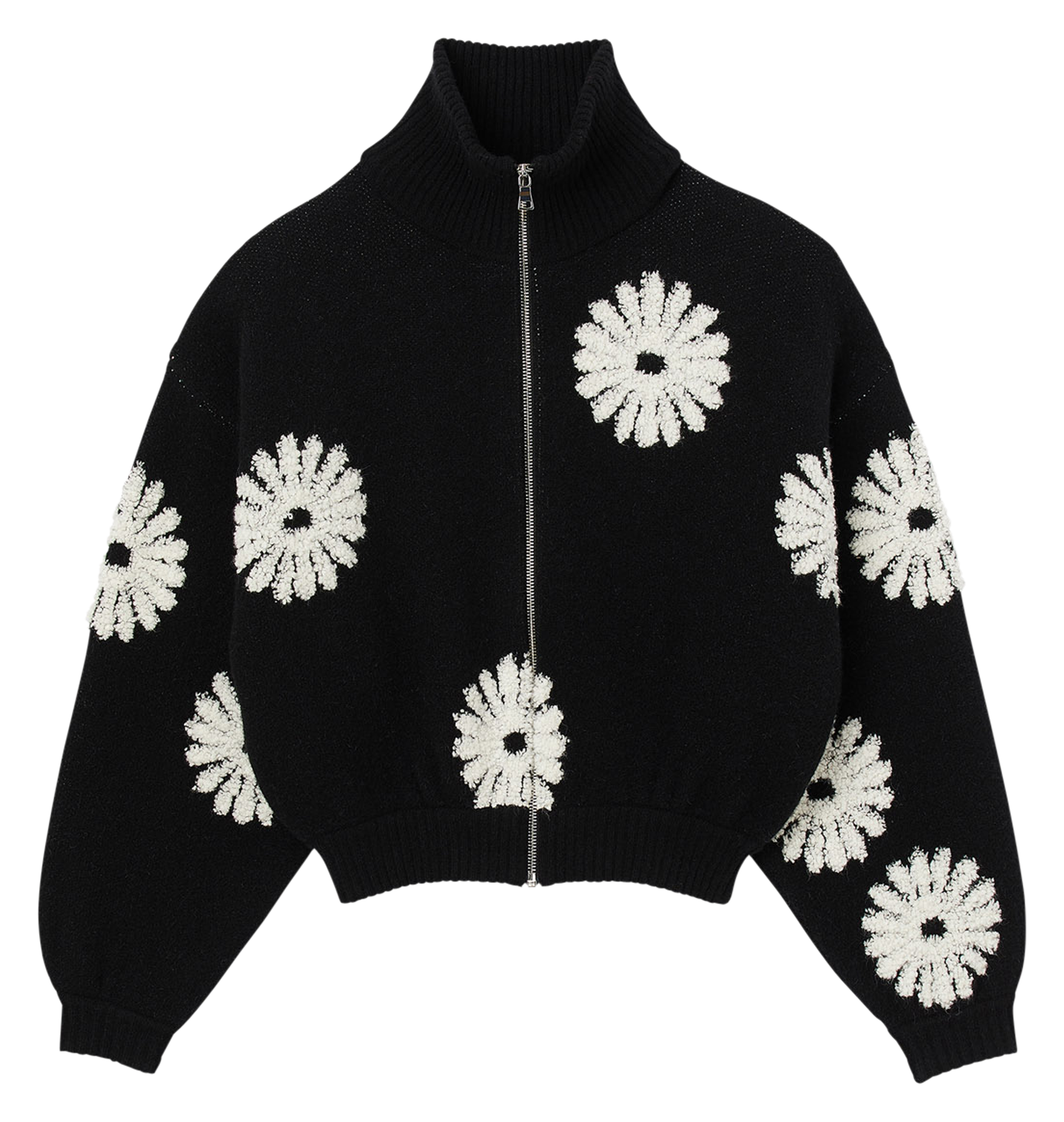 Trui met schipperskraag en rits ZwartSANDRO