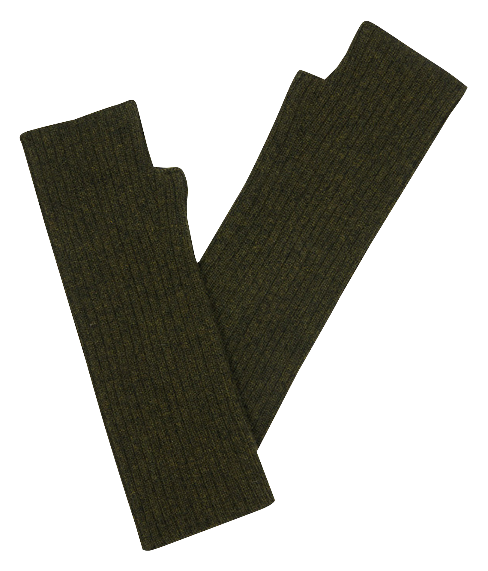 Cashmere fingerless gloves  Kaki