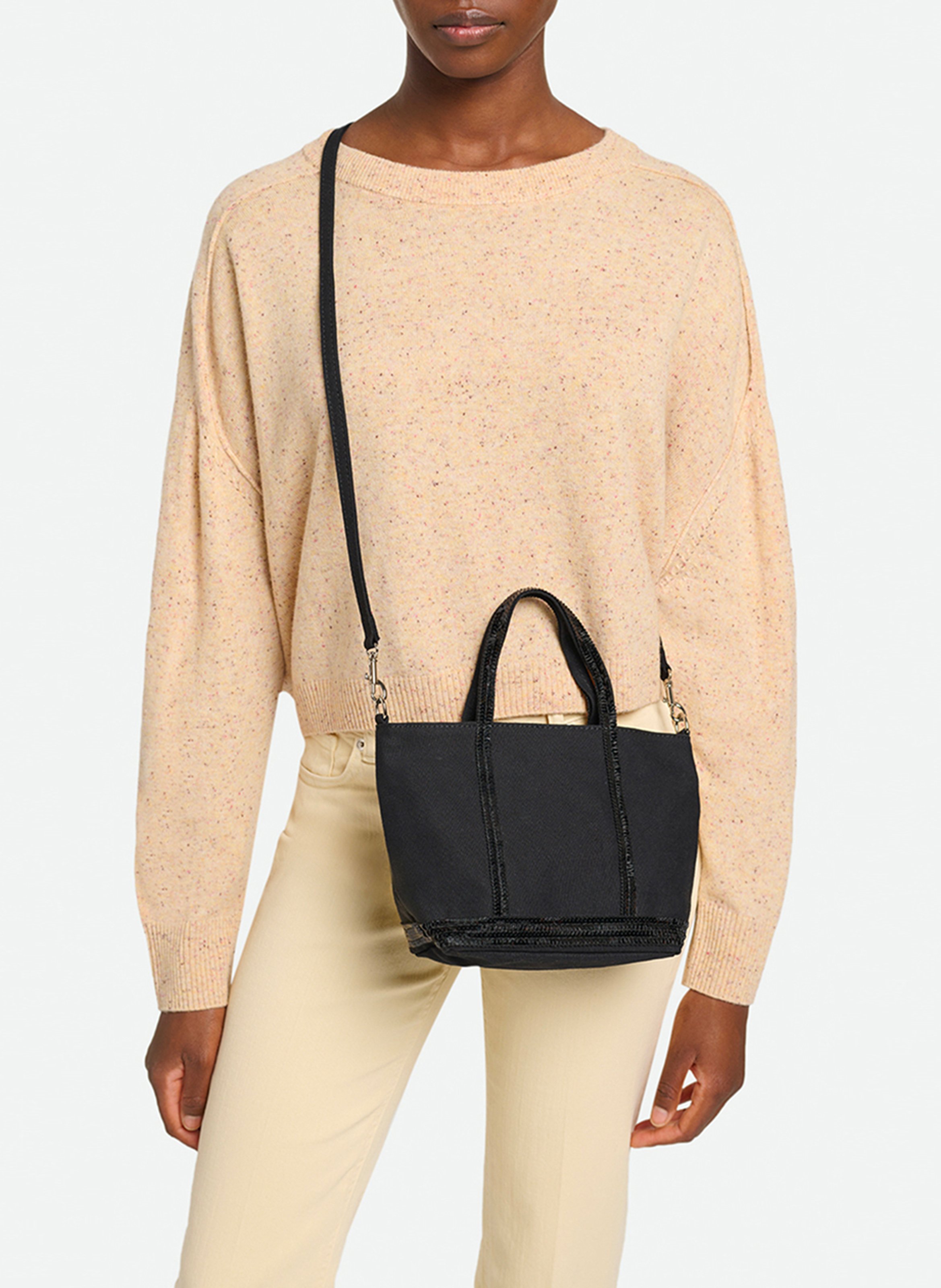 Mini cabas XS toile et sequins VANESSA BRUNO Noir