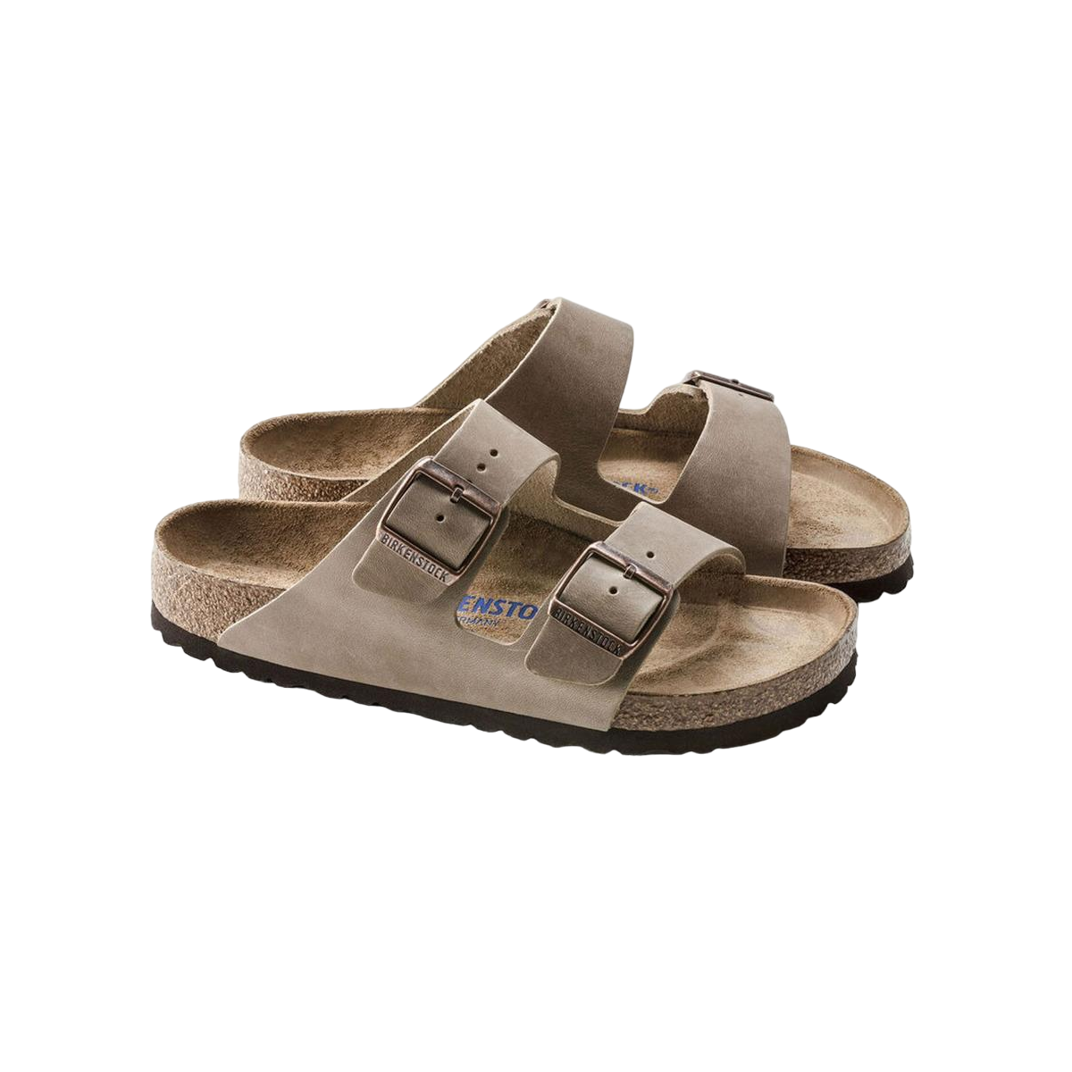 Faux leather sandals BIRKENSTOCK Grey