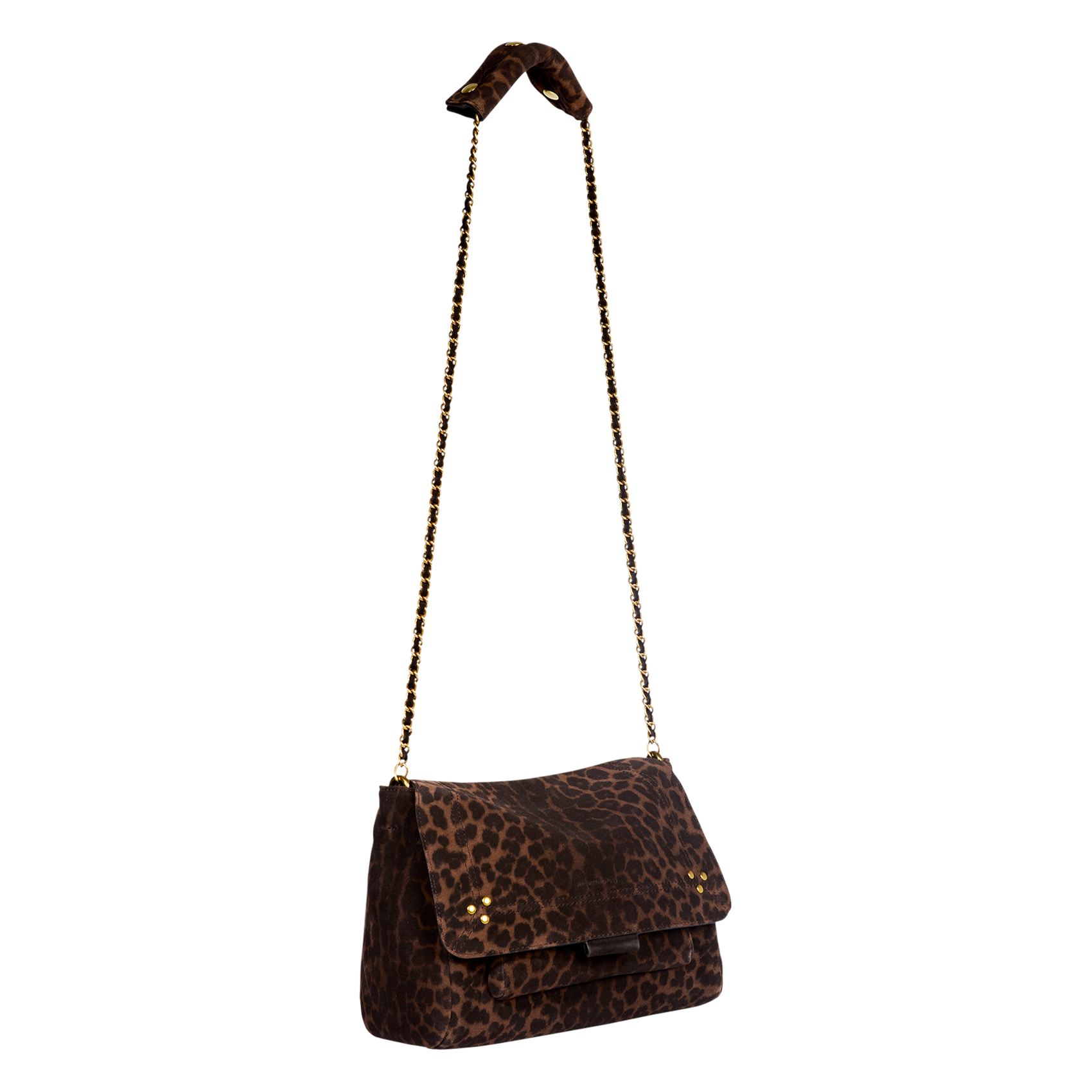 Sac bandoulière léopard en cuir JEROME DREYFUSS Multicolore