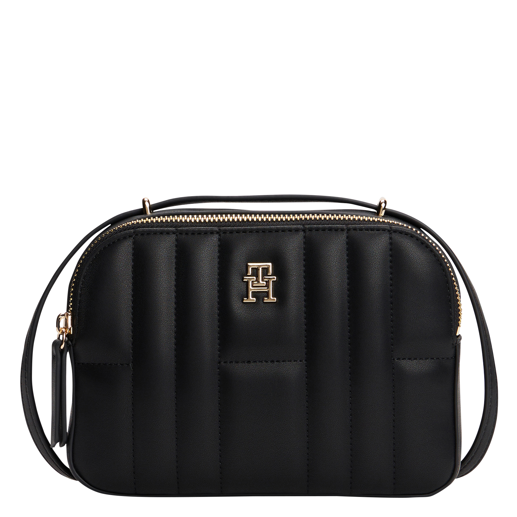 Sac bandoulière matelassé à monogramme TOMMY HILFIGER Noir