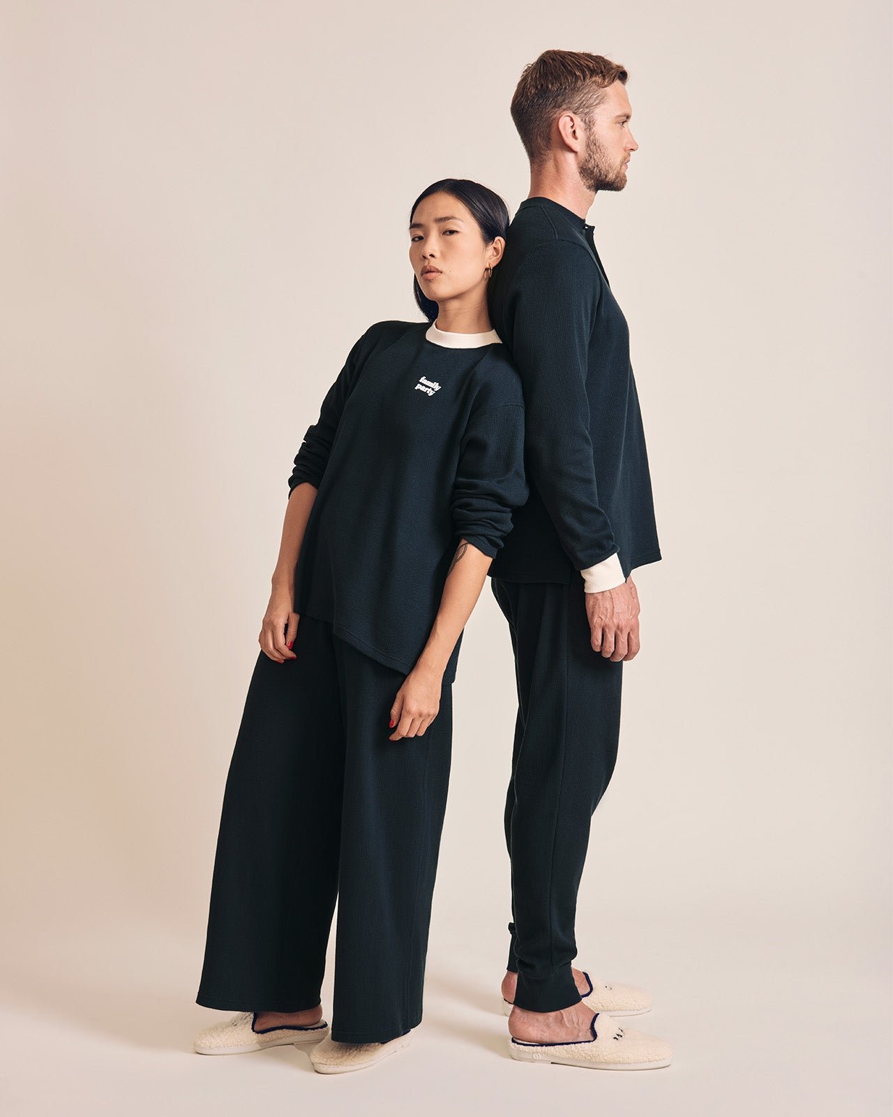 The family party organic honeycomb cotton pajama EMOI EMOI Blue