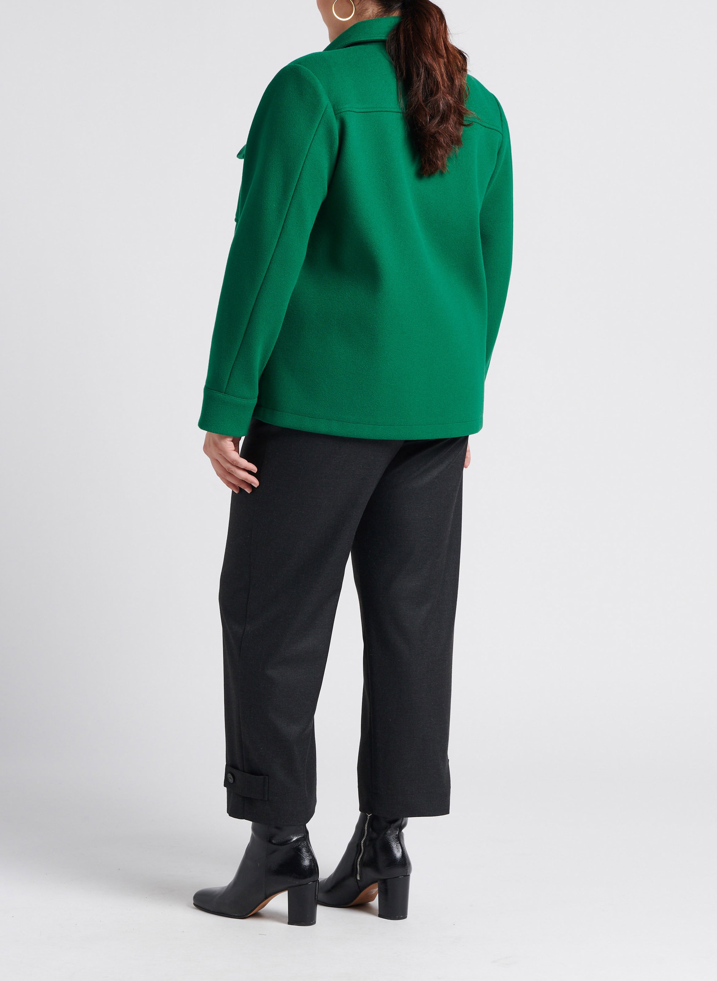 Pantalon large taille haute  PERSONA by Marina Rinaldi Gris