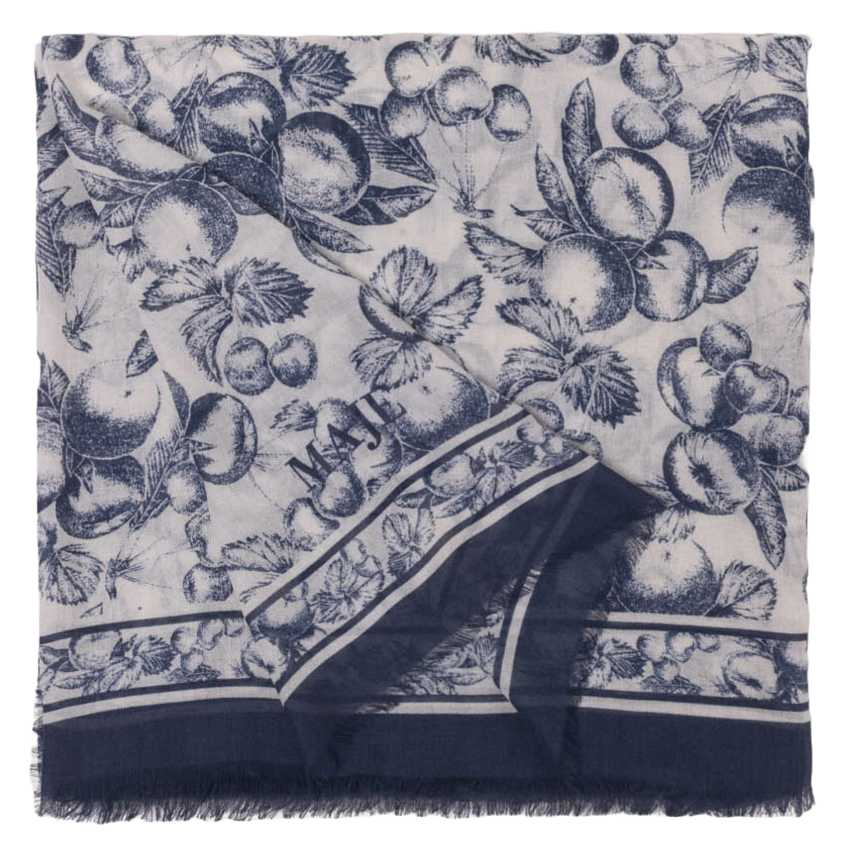 Square scarf with patterns MAJE Blue