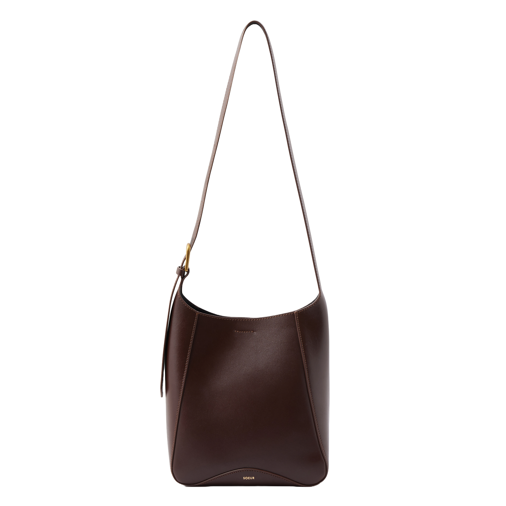 Dori leather shoulder bag SOEUR Brown