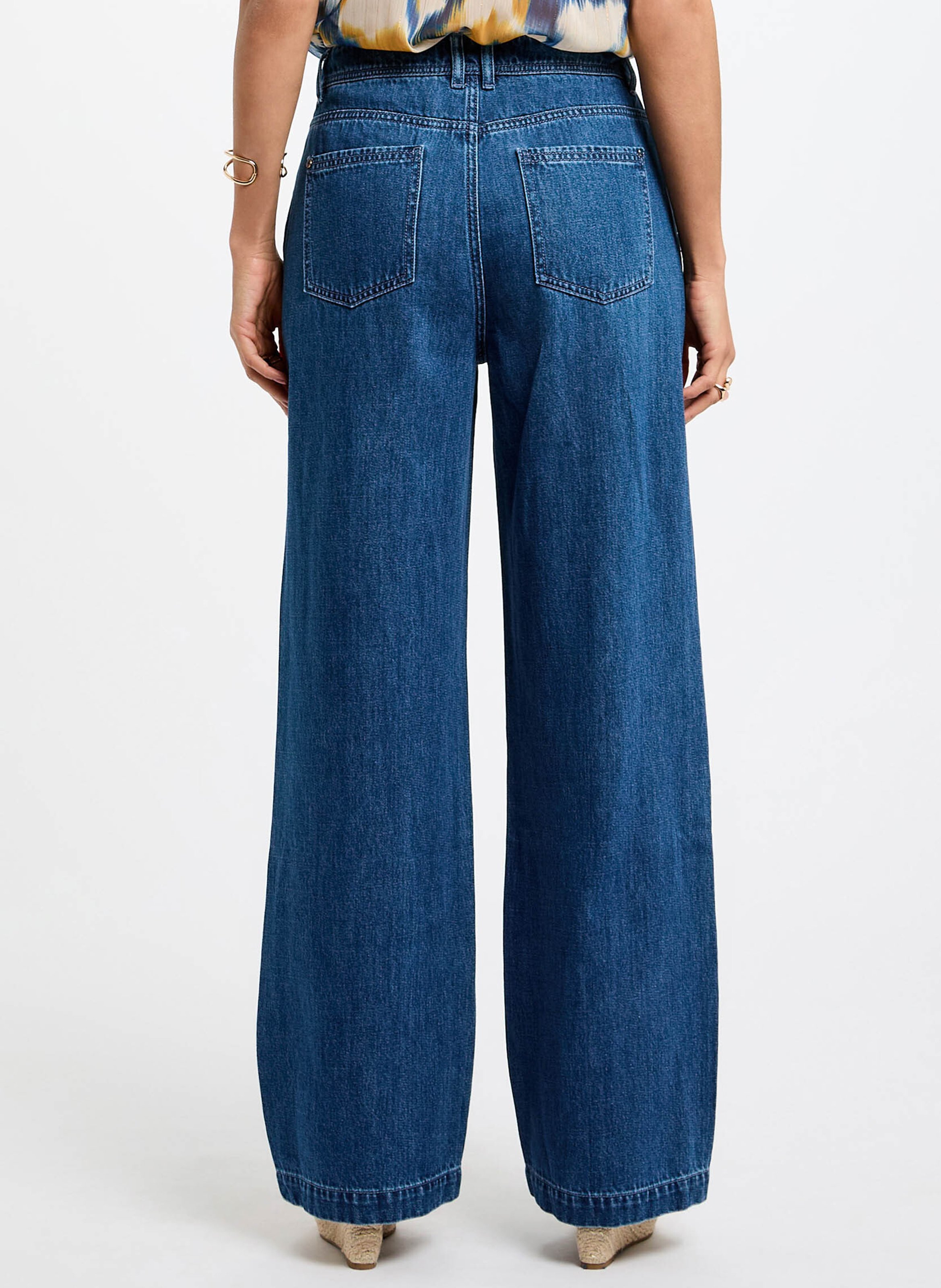 Bootcut broek met hoge taille MORGAN Blauw