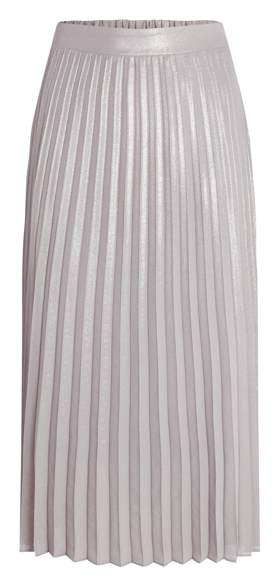 Jupe midi plissée MORGAN Argent